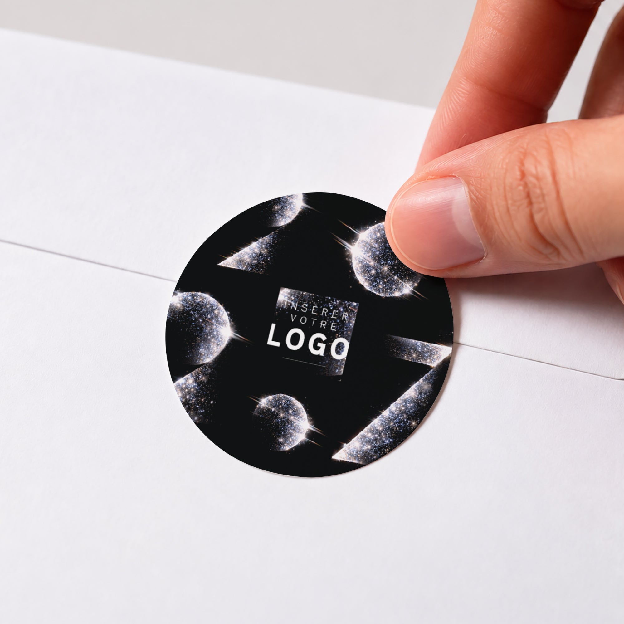 Année scintillante | Vœux professionnels • Sticker • Rond photo N° 1
