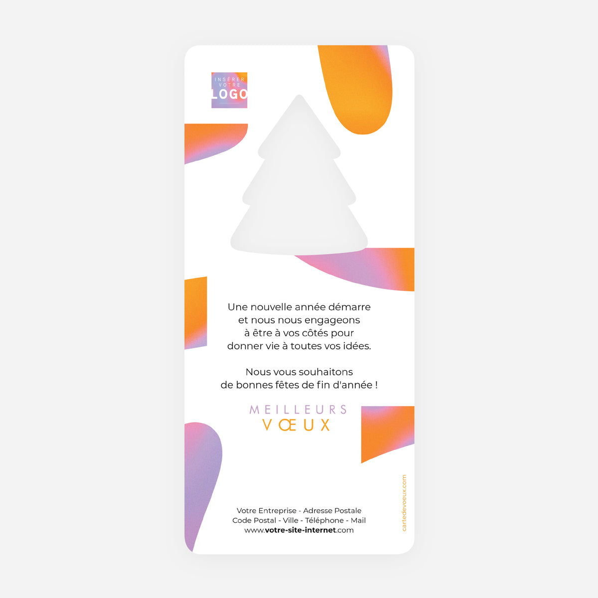 Souffle Chromatique | Vœux professionnels • Carte de voeux • Sapin découpé photo N° 2