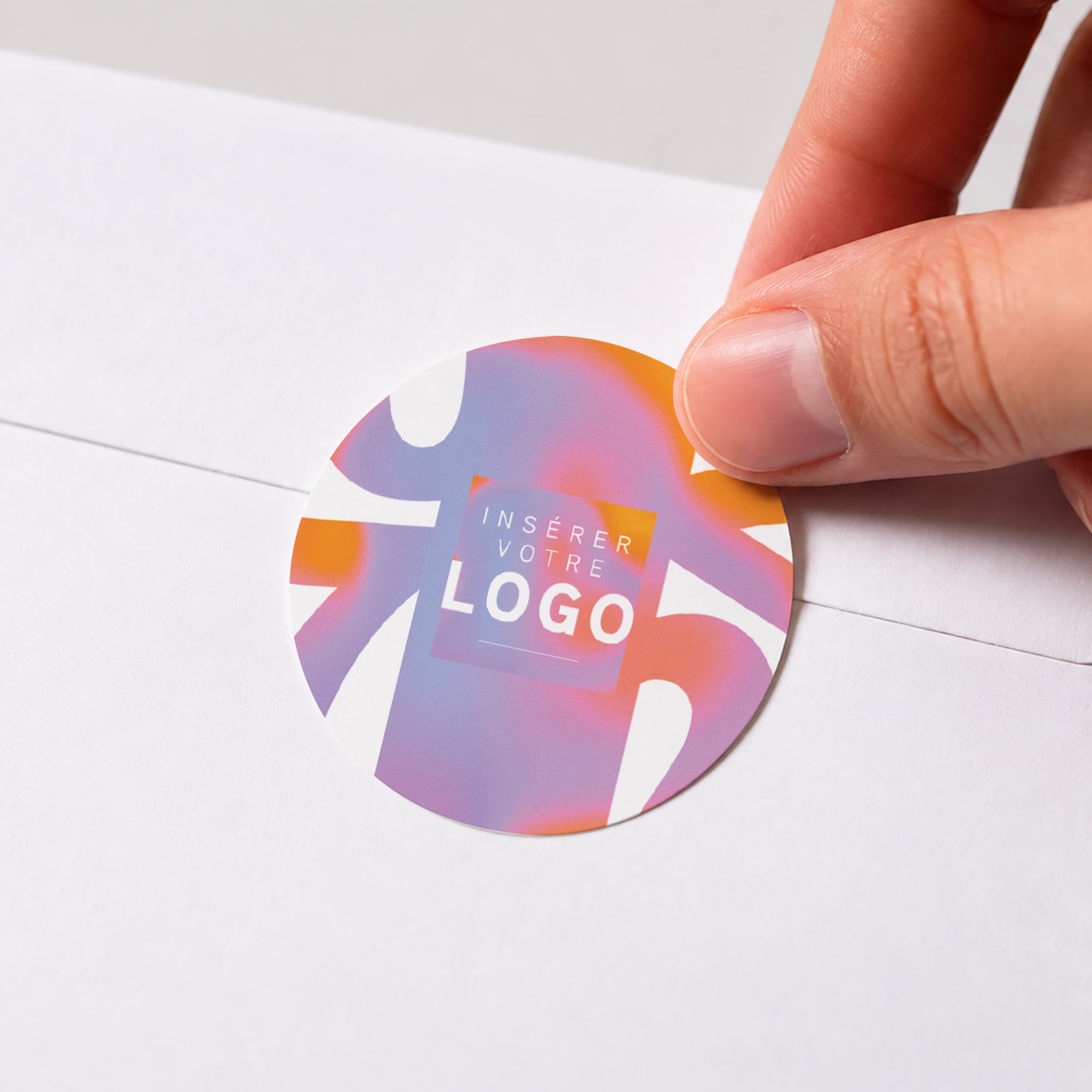 Souffle Chromatique | Vœux professionnels • Sticker • Rond photo N° 1