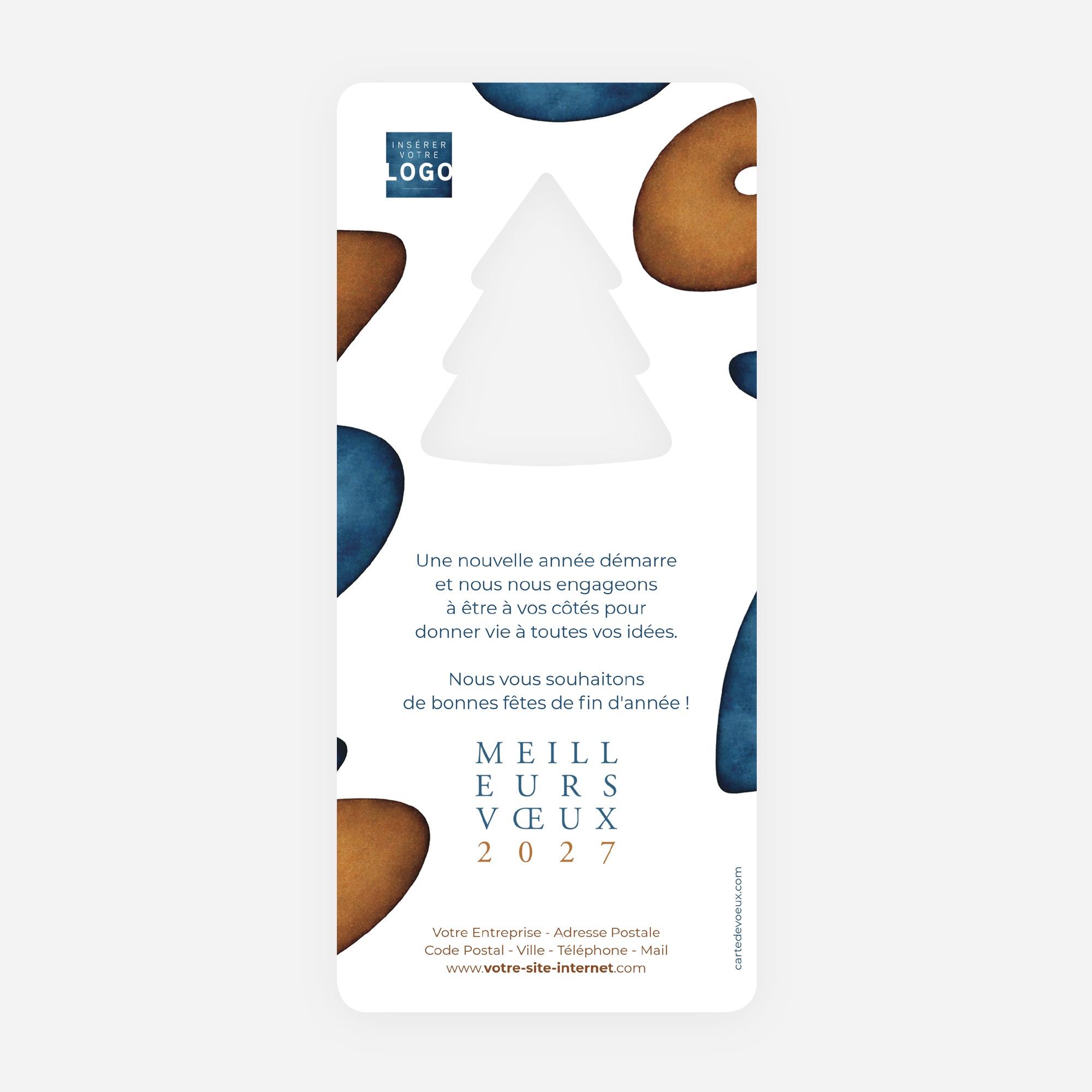 Terre & Azur | Vœux professionnels • Carte de voeux • Vertical sapin photo N° 2