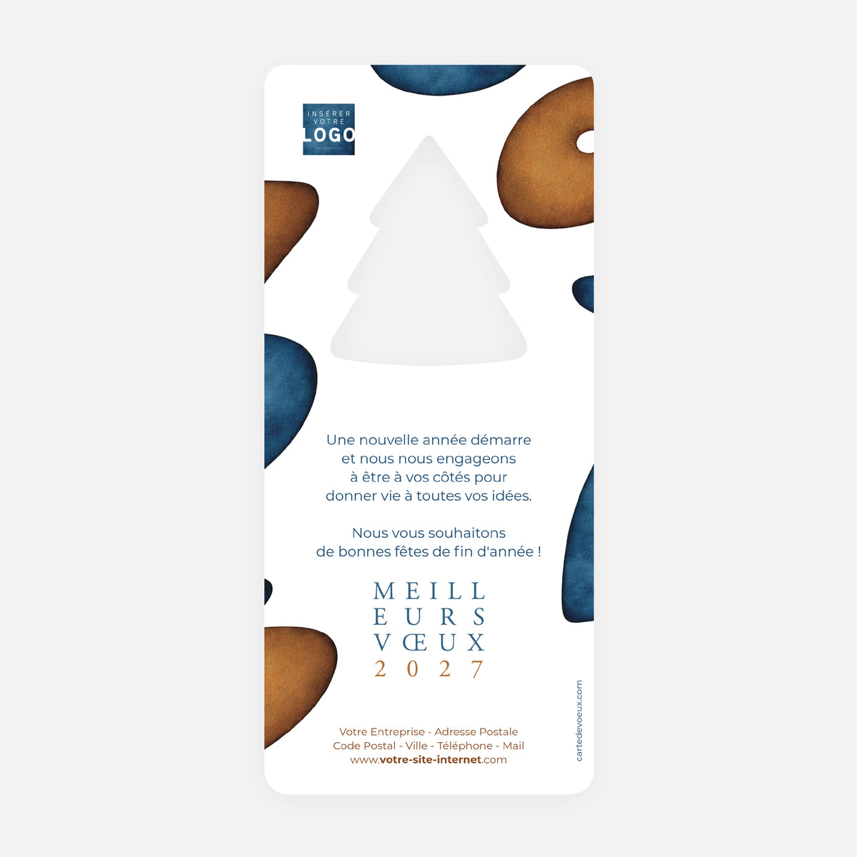 Terre & Azur | Vœux professionnels • Carte de voeux • Sapin découpé photo N° 2