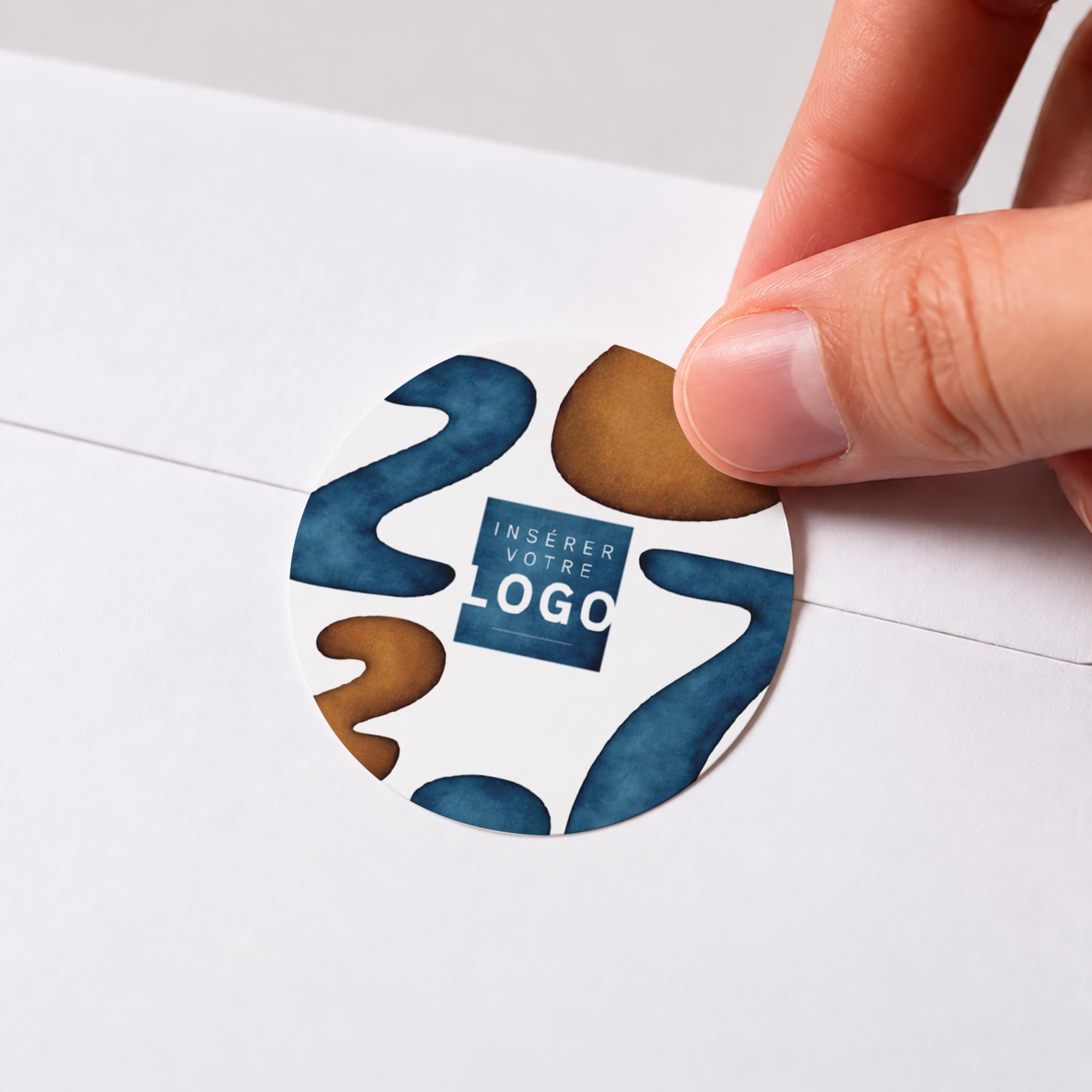 Terre & Azur | Vœux professionnels • Sticker • Rond photo N° 1