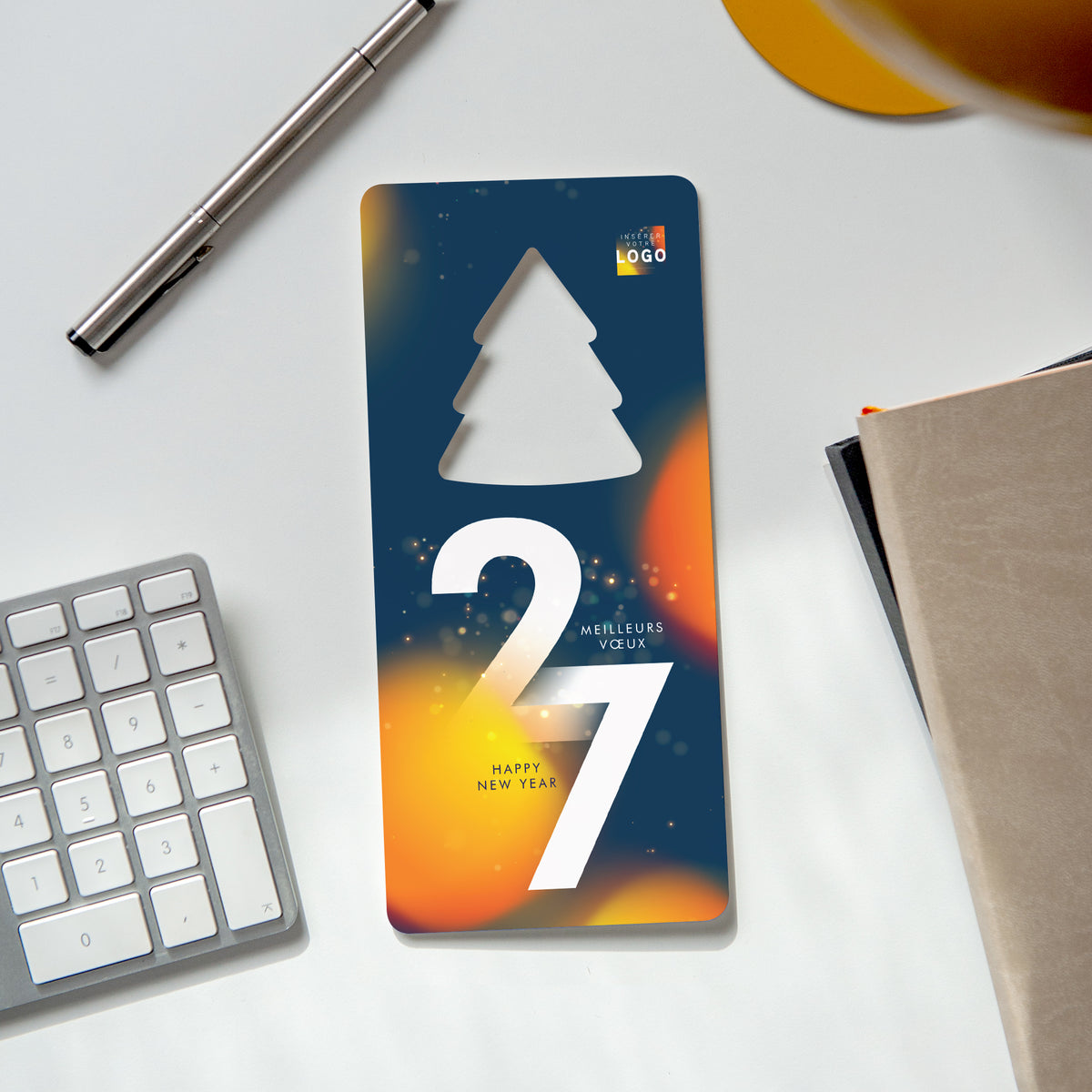 Chaleur d’Hiver | Vœux professionnels • Carte de voeux • Sapin découpé photo N° 4