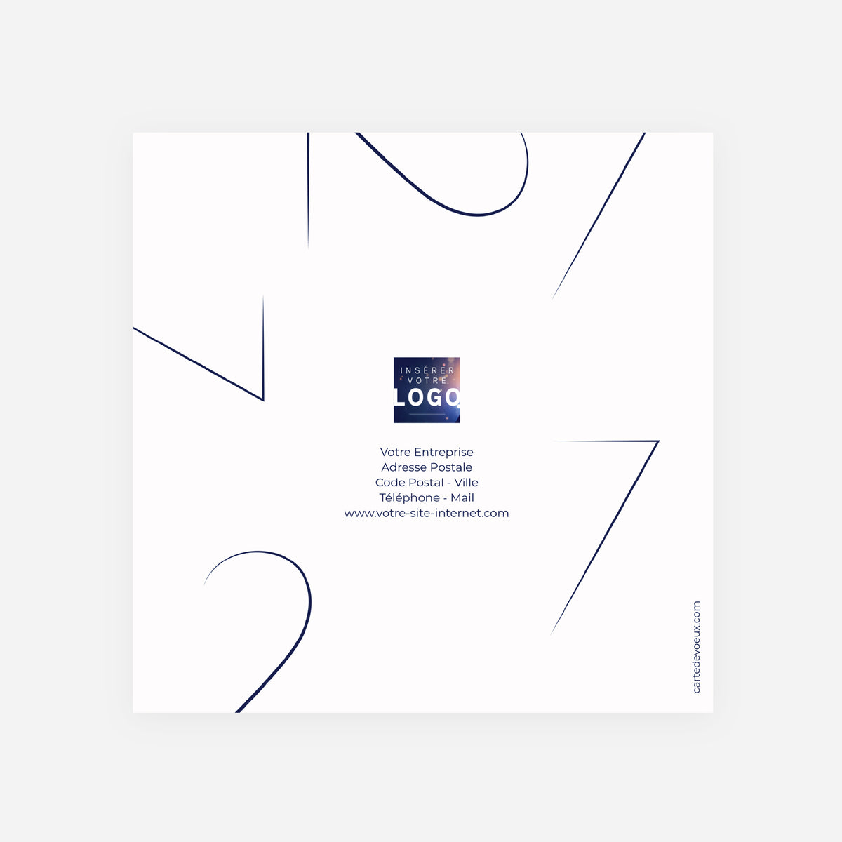 Aura Nocturne | Vœux professionnels • Carte de voeux • Carrée pliable photo N° 3
