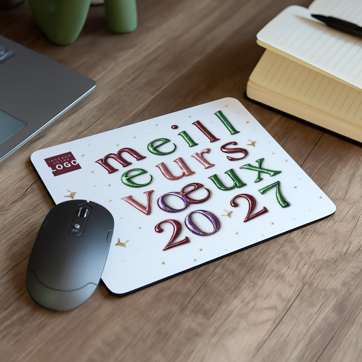 Éclat Typographique | Cadeau entreprise • Tapis de souris • 23 x 19,6 cm photo N° 1