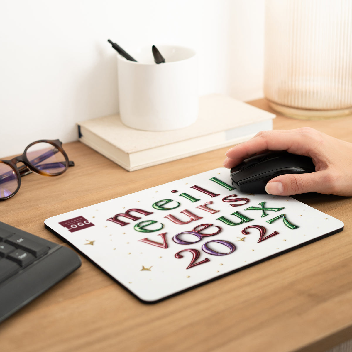 Éclat Typographique | Cadeau entreprise • Tapis de souris • 23 x 19,6 cm photo N° 2