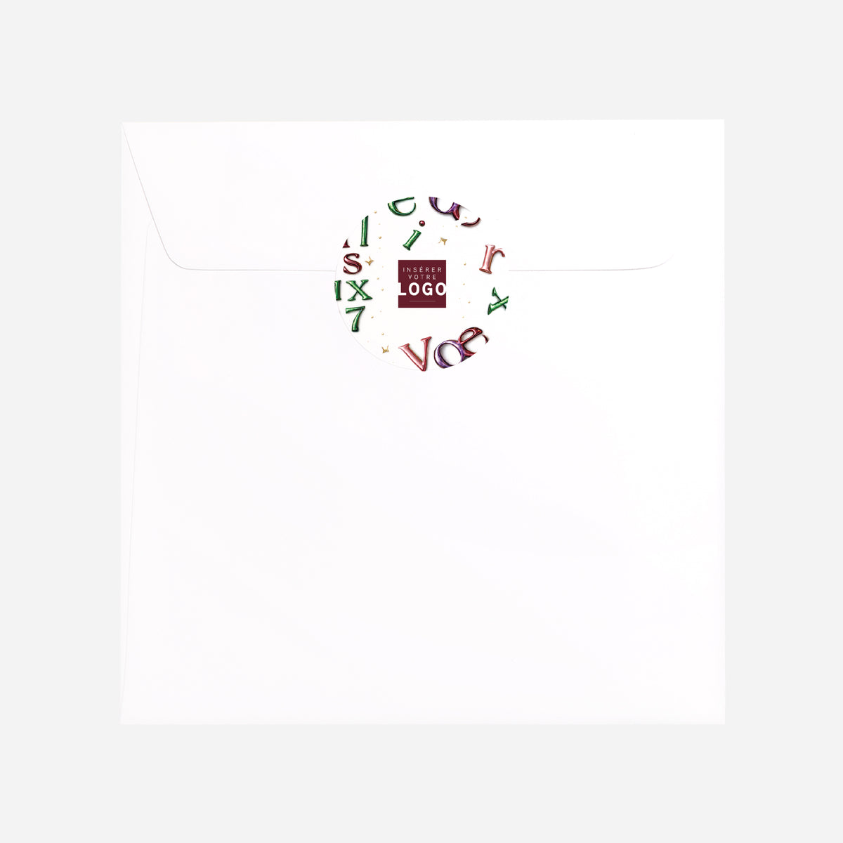Éclat Typographique | Vœux professionnels • Sticker • Rond photo N° 3