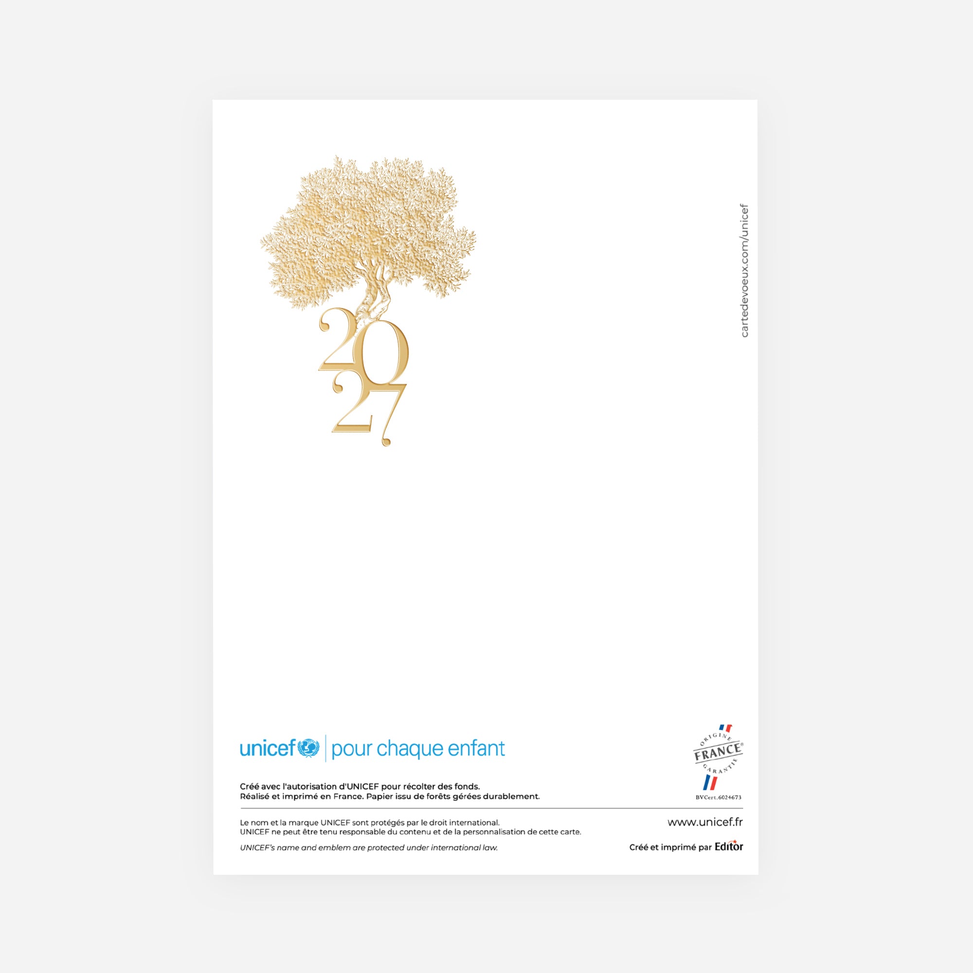 Arbre Précieux | Vœux professionnels • Carte de voeux • Double volet portrait photo N° 3