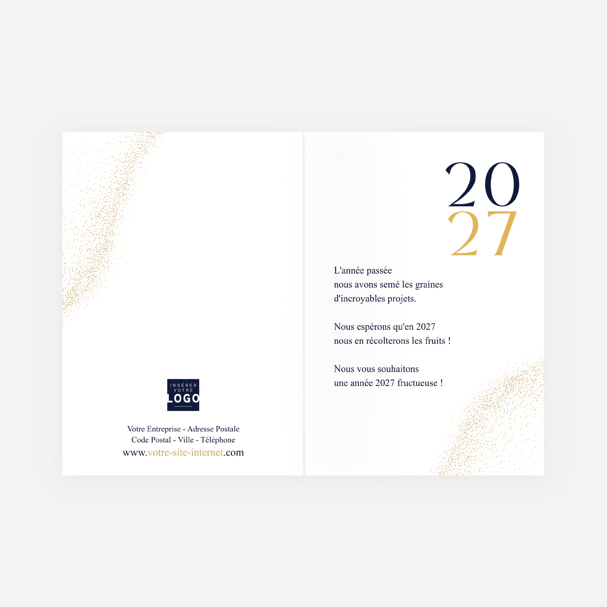 Sillage d’Or | Vœux professionnels • Carte de voeux • Double volet portrait photo N° 2