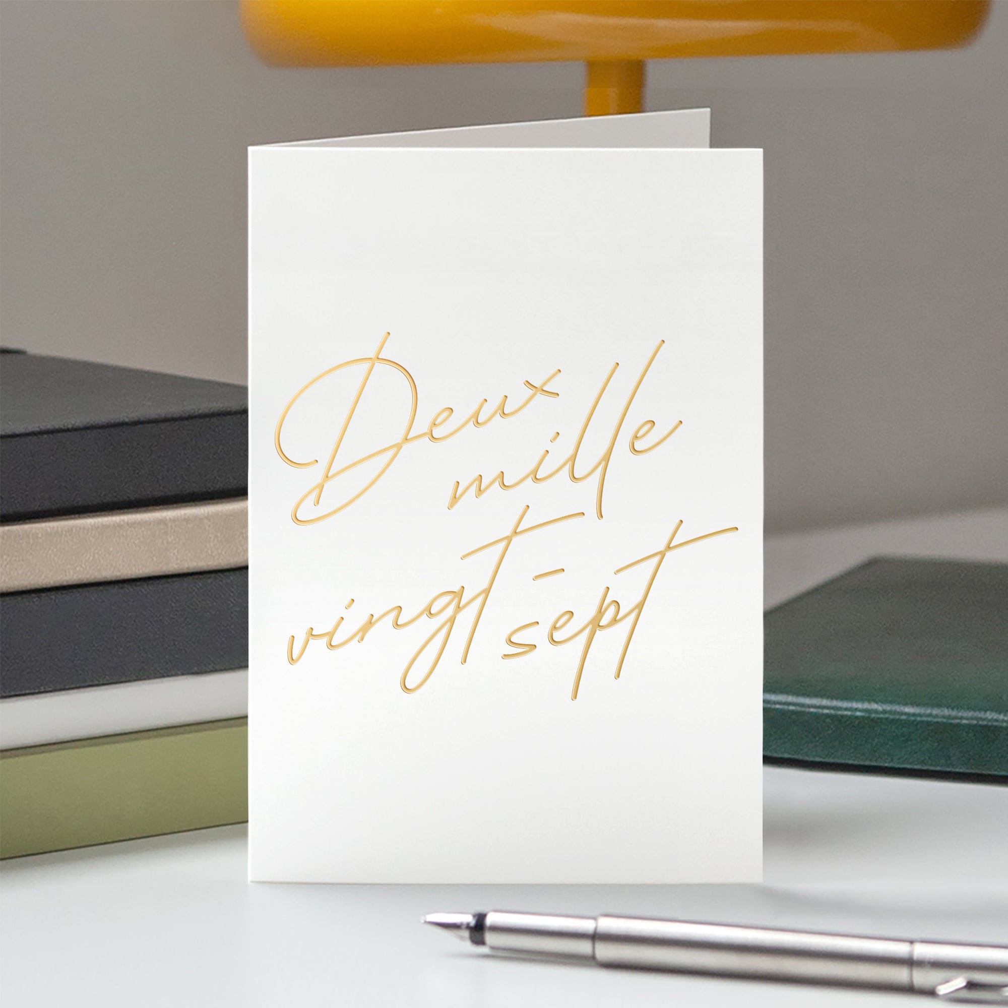 Écriture Précieuse | Vœux professionnels • Carte de voeux • Double volet portrait photo N° 5