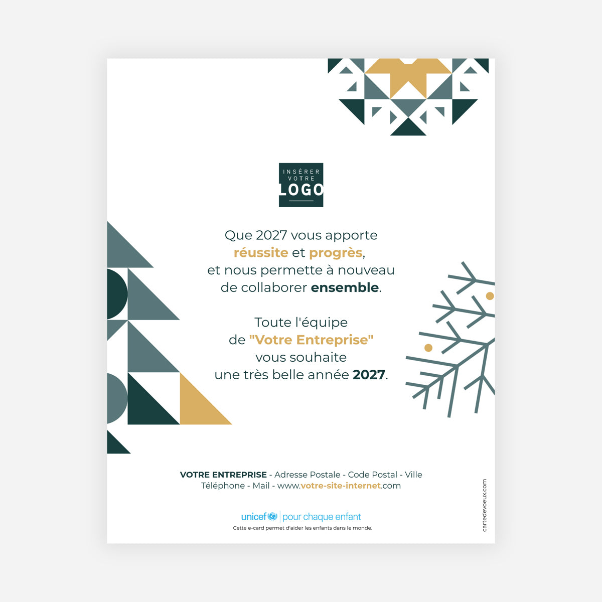 Mosaïque d’Hiver | Vœux professionnels • Carte virtuelle • eCard Image photo N° 1