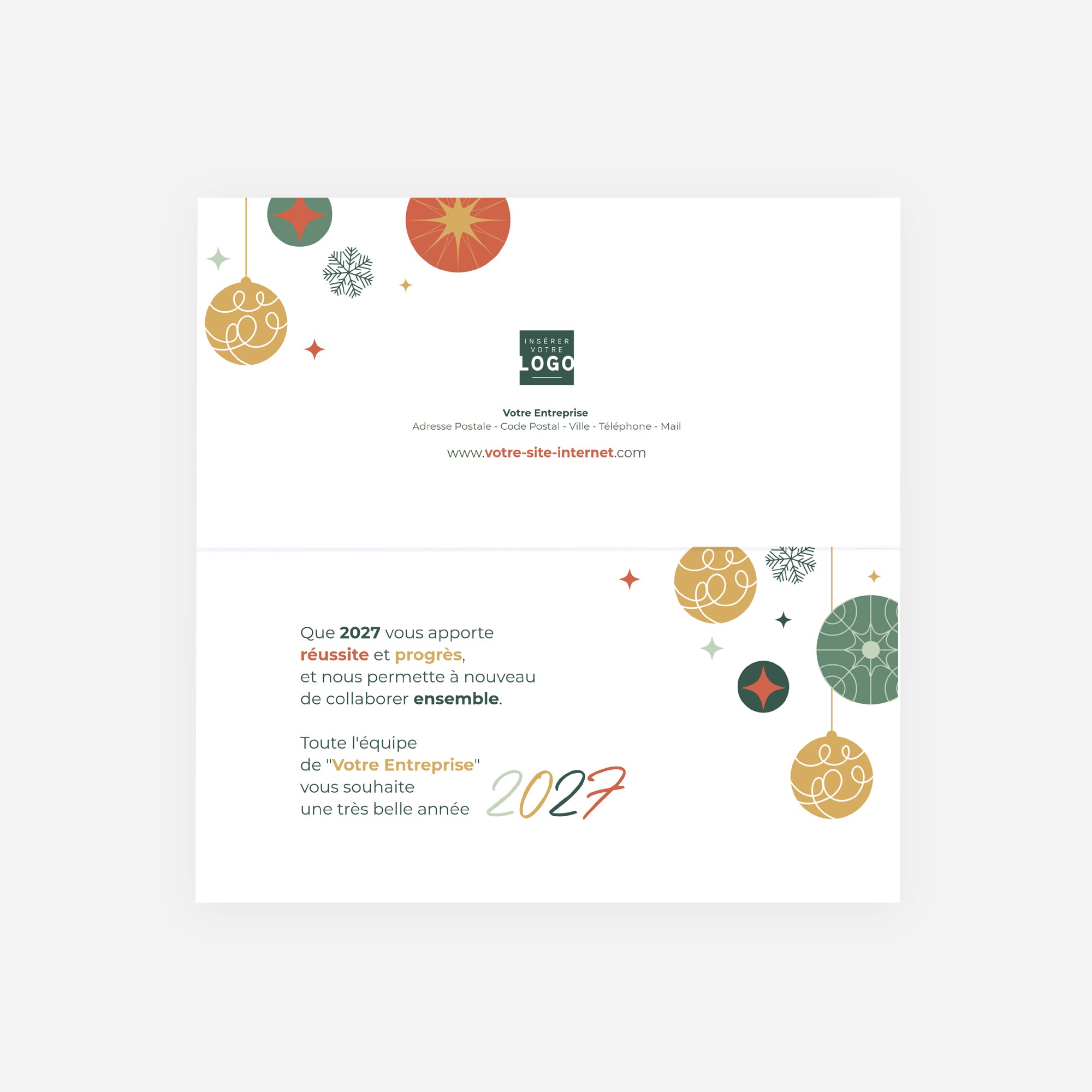 Suspension Chic | Vœux professionnels • Carte de voeux • Panoramique pliable photo N° 2