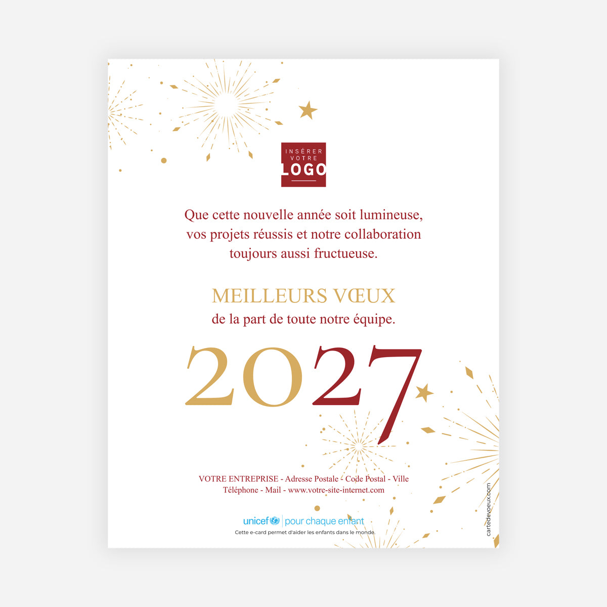 Scintillement Festif | Vœux professionnels • Carte virtuelle • eCard Image photo N° 1