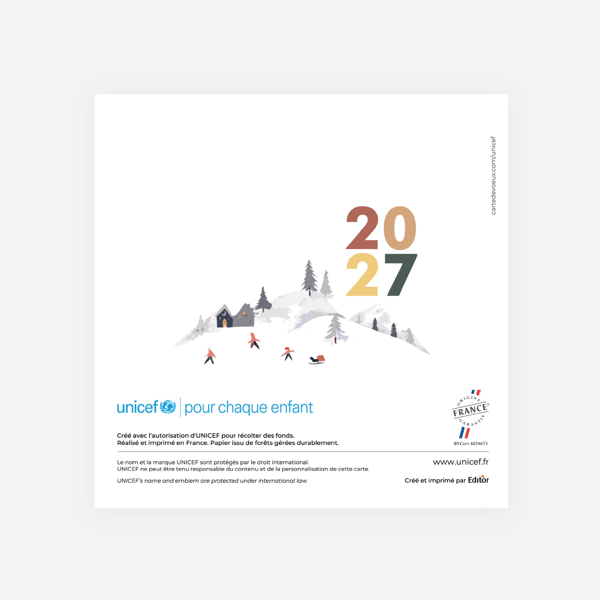 Village d’Hiver | Vœux professionnels • Carte de voeux • Carré double photo N° 3