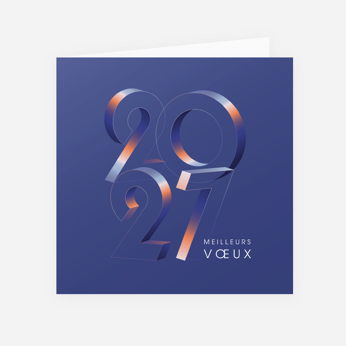Dimension Élégante | Vœux professionnels • Carte de voeux • Carrée pliable photo N° 1