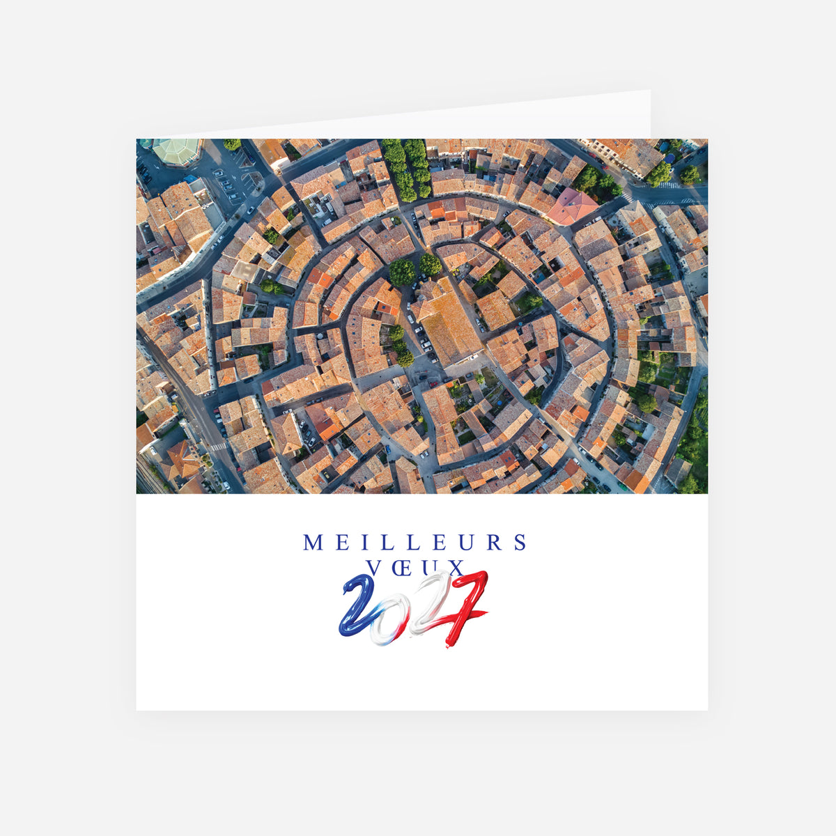 Cœur de Commune | Vœux professionnels • Carte de voeux • Carrée pliable photo N° 1