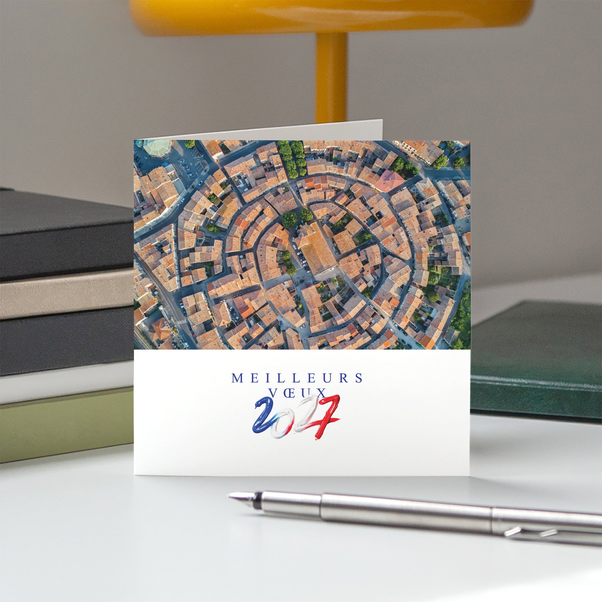 Cœur de Commune | Vœux professionnels • Carte de voeux • Carré double photo N° 5