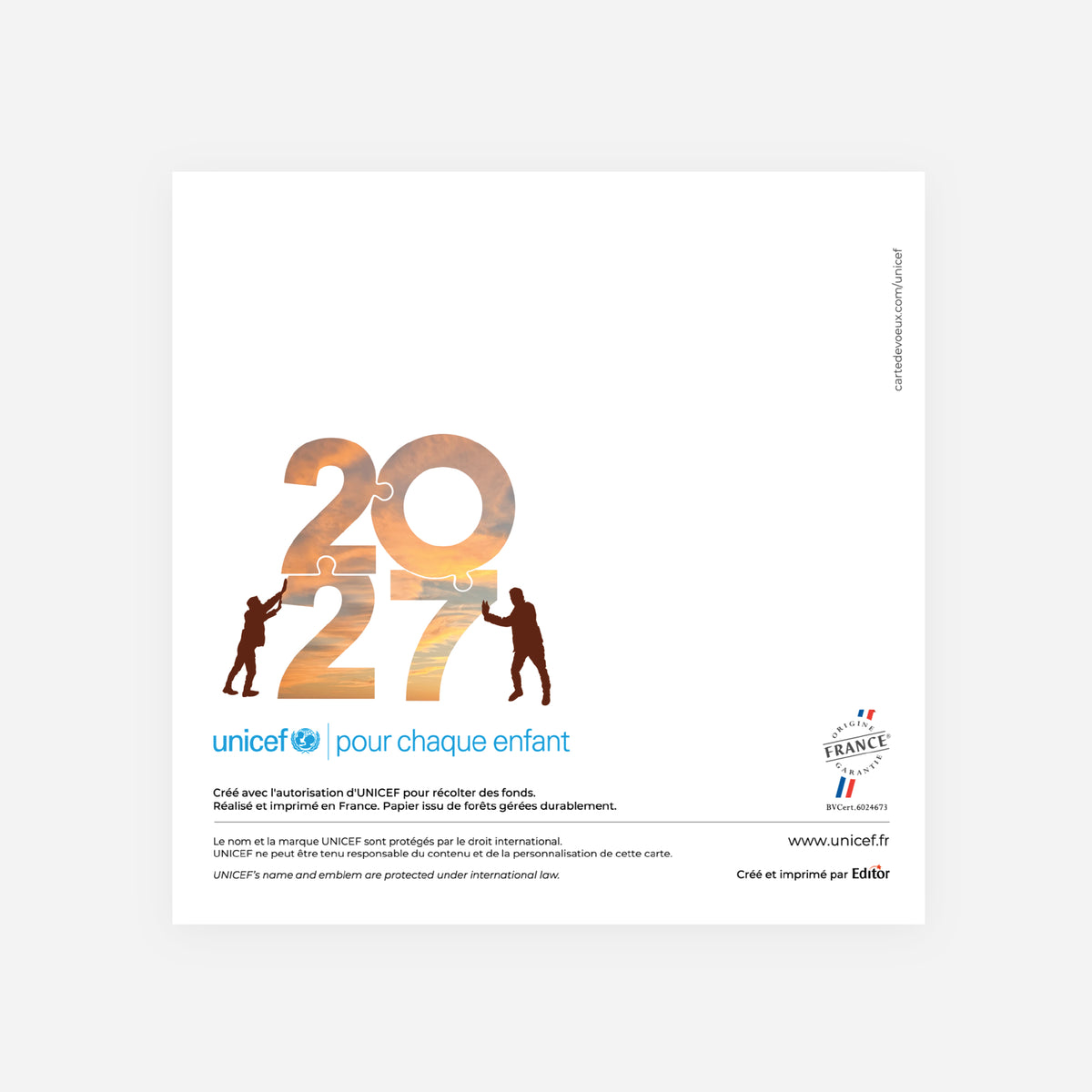 Avenir Partagé | Vœux professionnels • Carte de voeux • Carrée pliable photo N° 3
