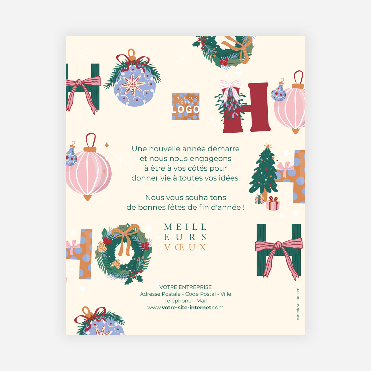 Ho ho déco | Vœux professionnels • Carte virtuelle • eCard Image photo N° 1