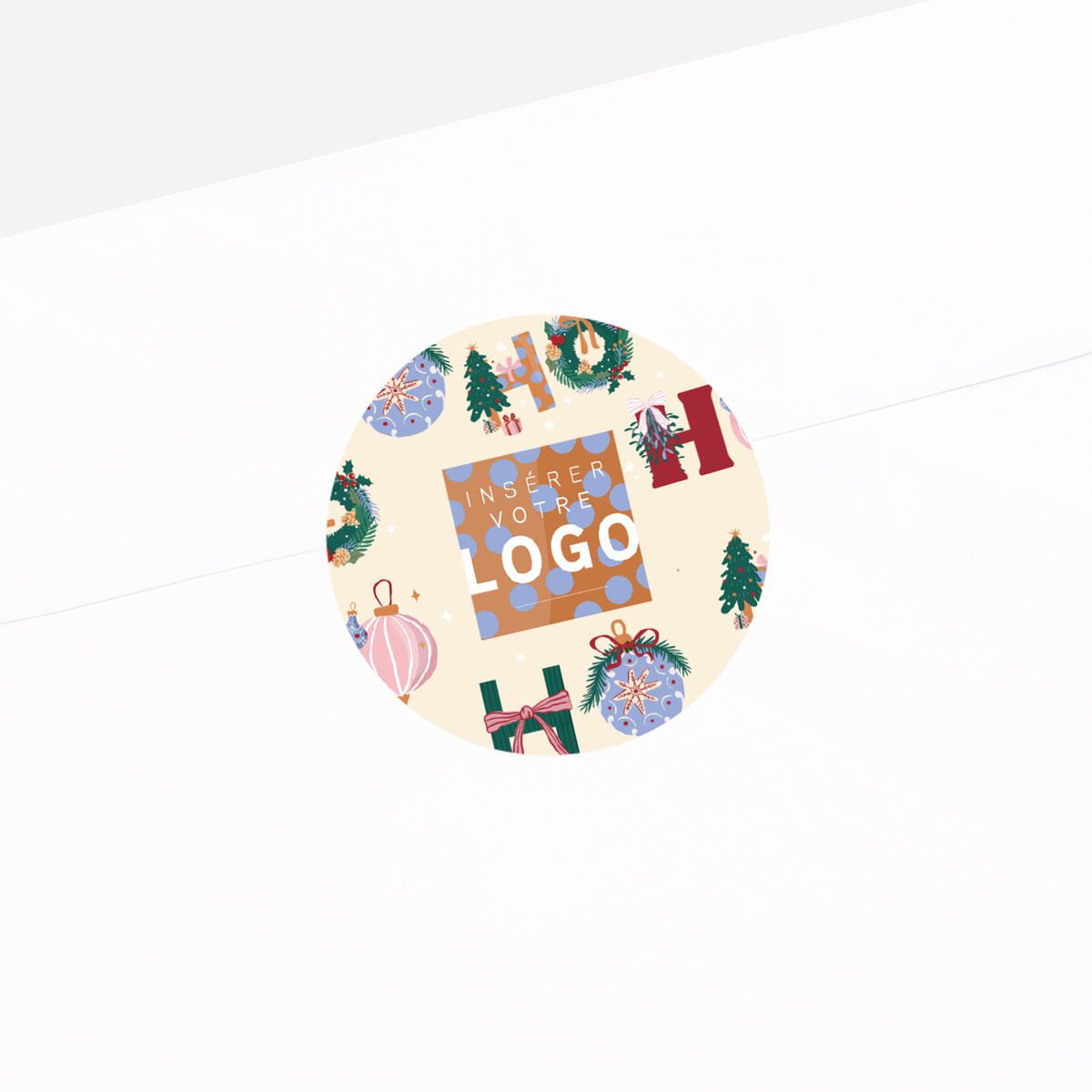 Ho ho déco | Vœux professionnels • Sticker • Rond photo N° 2