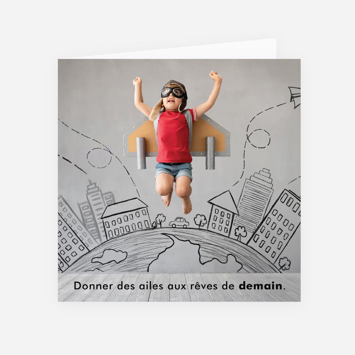 Rêves d’Élan | Vœux professionnels • Carte de voeux • Carrée pliable photo N° 1