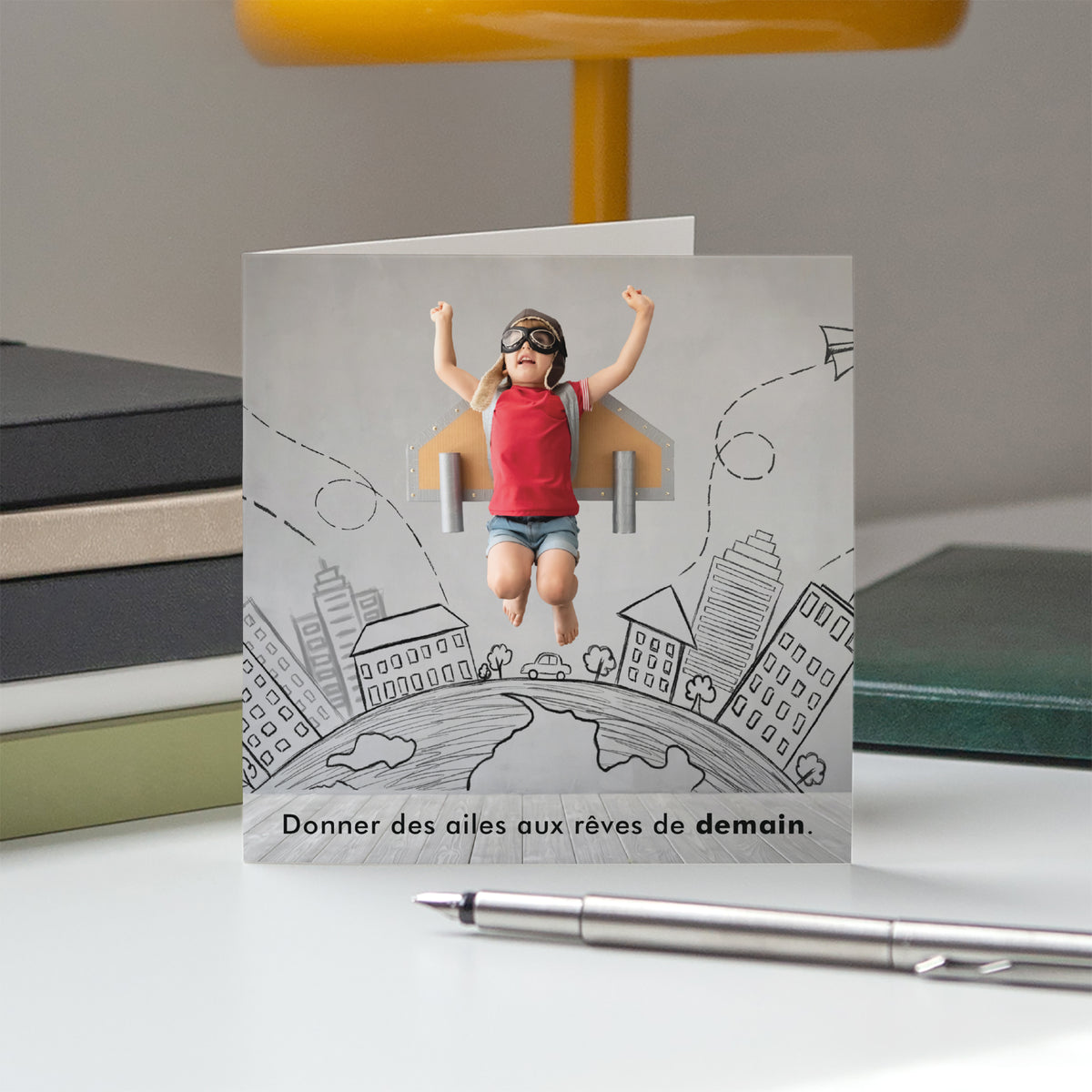 Rêves d’Élan | Vœux professionnels • Carte de voeux • Carrée pliable photo N° 5