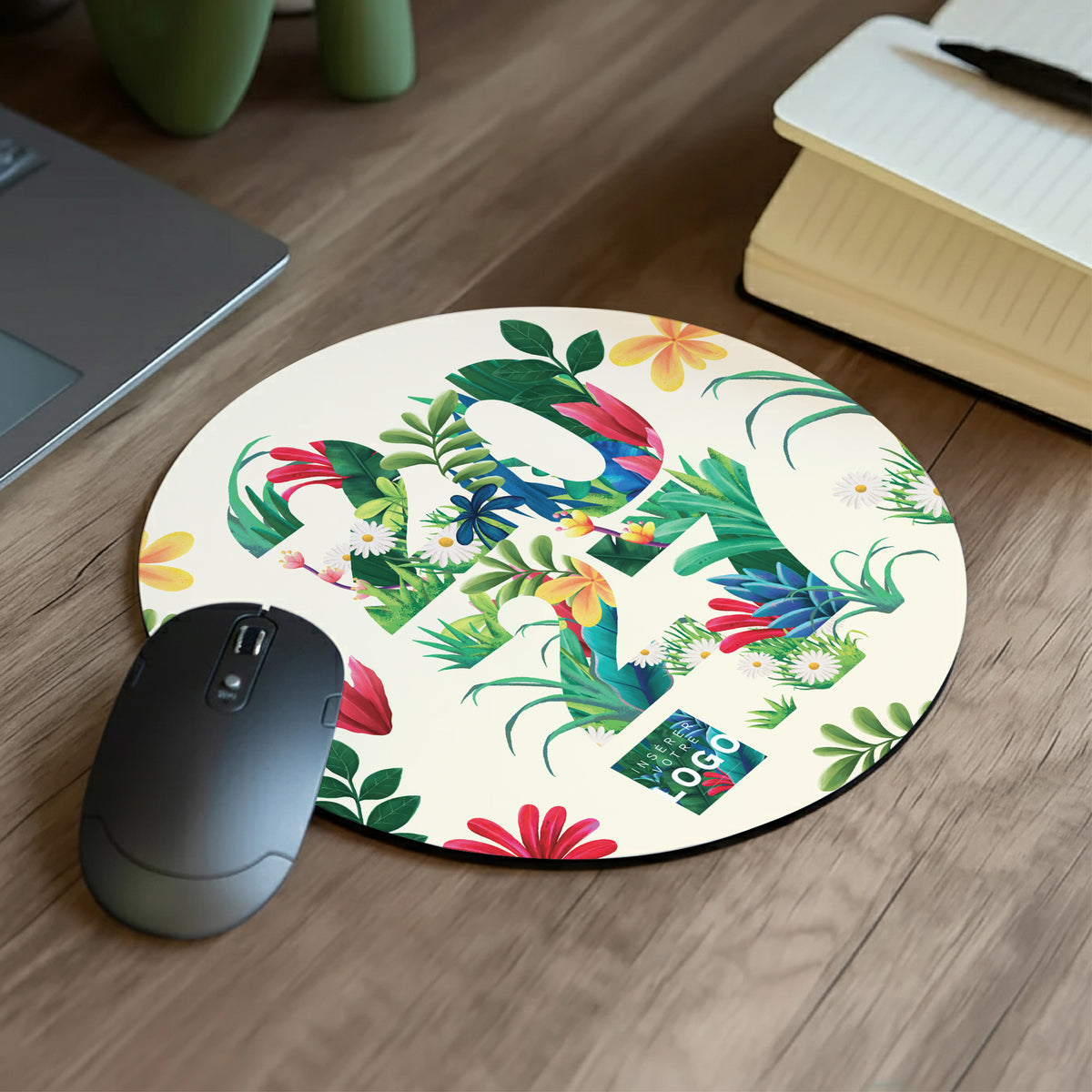 Horizon Verdoyant | Cadeau entreprise • Tapis de souris • Rond photo N° 1