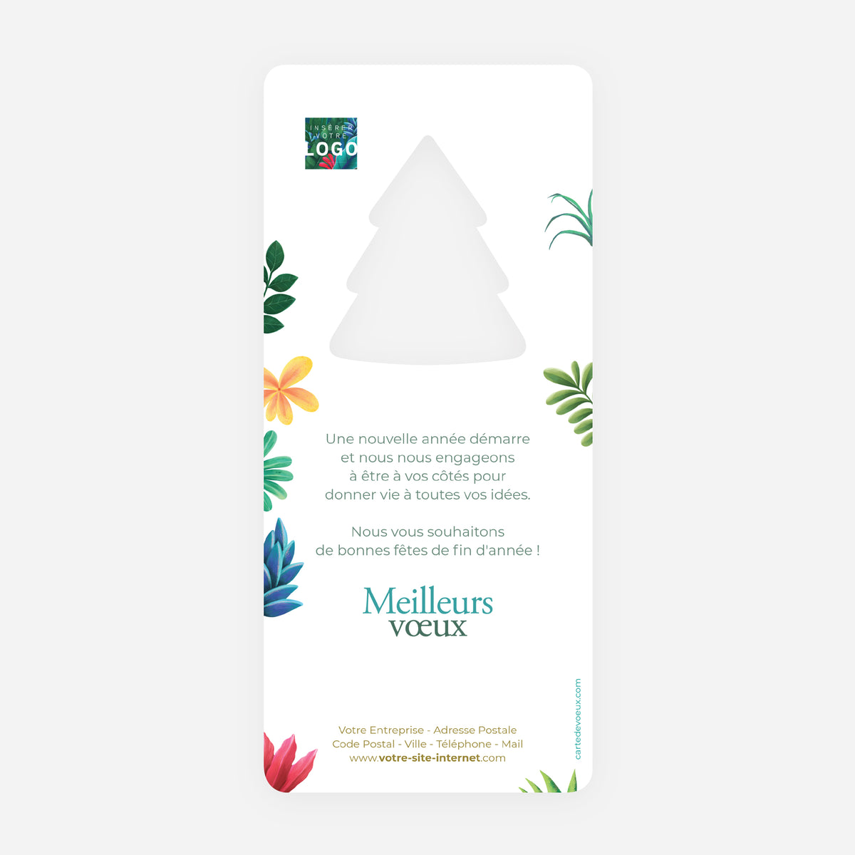 Horizon Verdoyant | Vœux professionnels • Carte de voeux • Sapin découpé photo N° 2