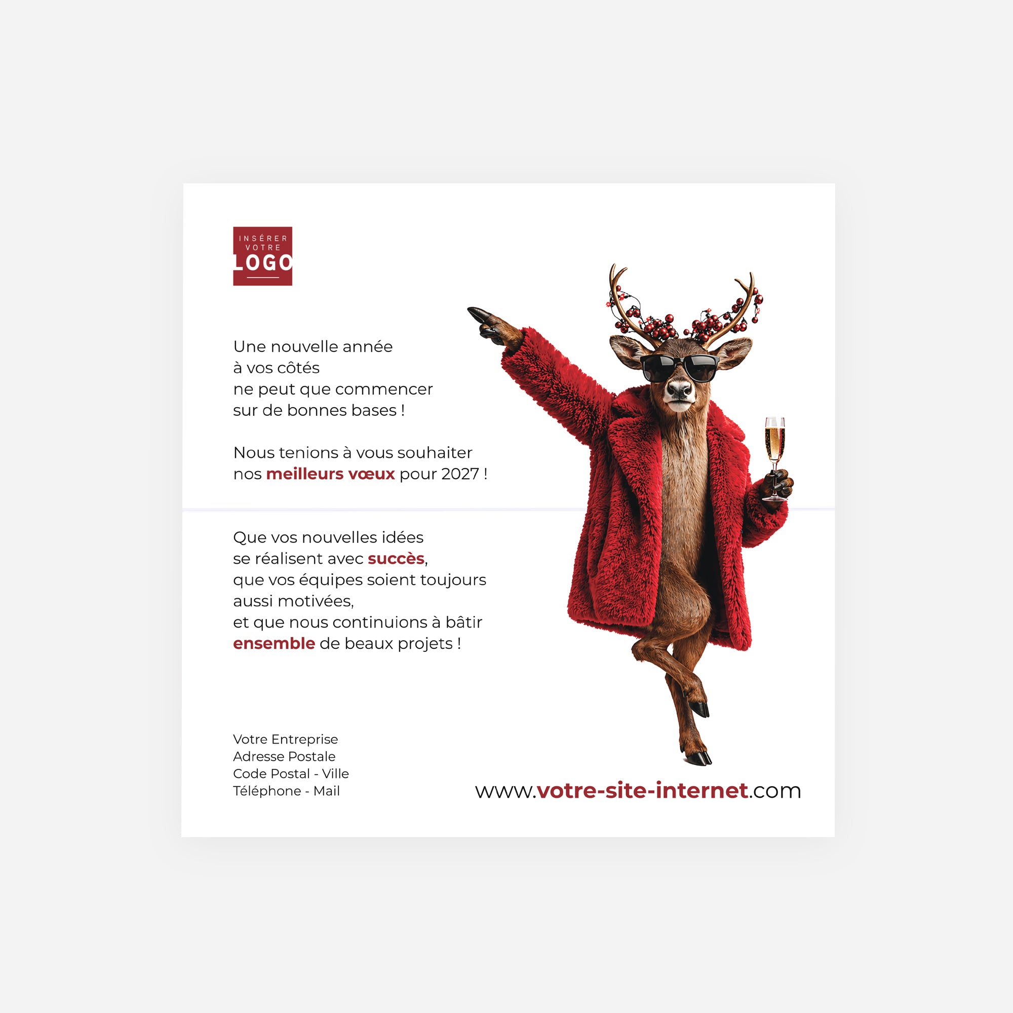 L’Audace en Fête | Vœux professionnels • Carte de voeux • Panoramique pliable photo N° 2
