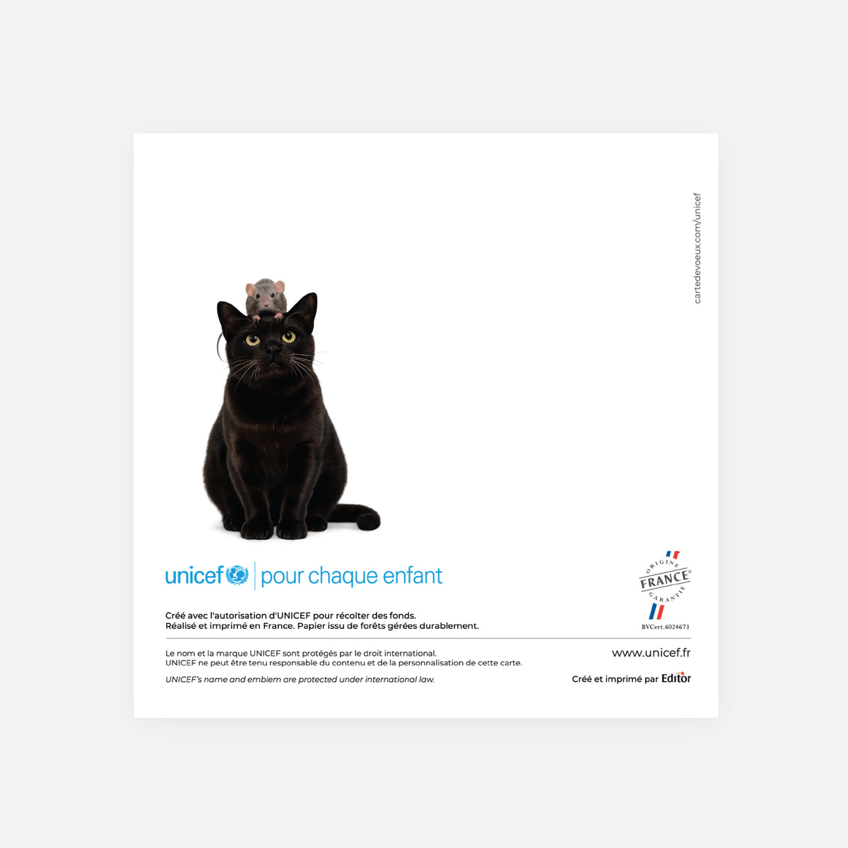 Œil sur l’Avenir | Vœux professionnels • Carte de voeux • Carrée pliable photo N° 3