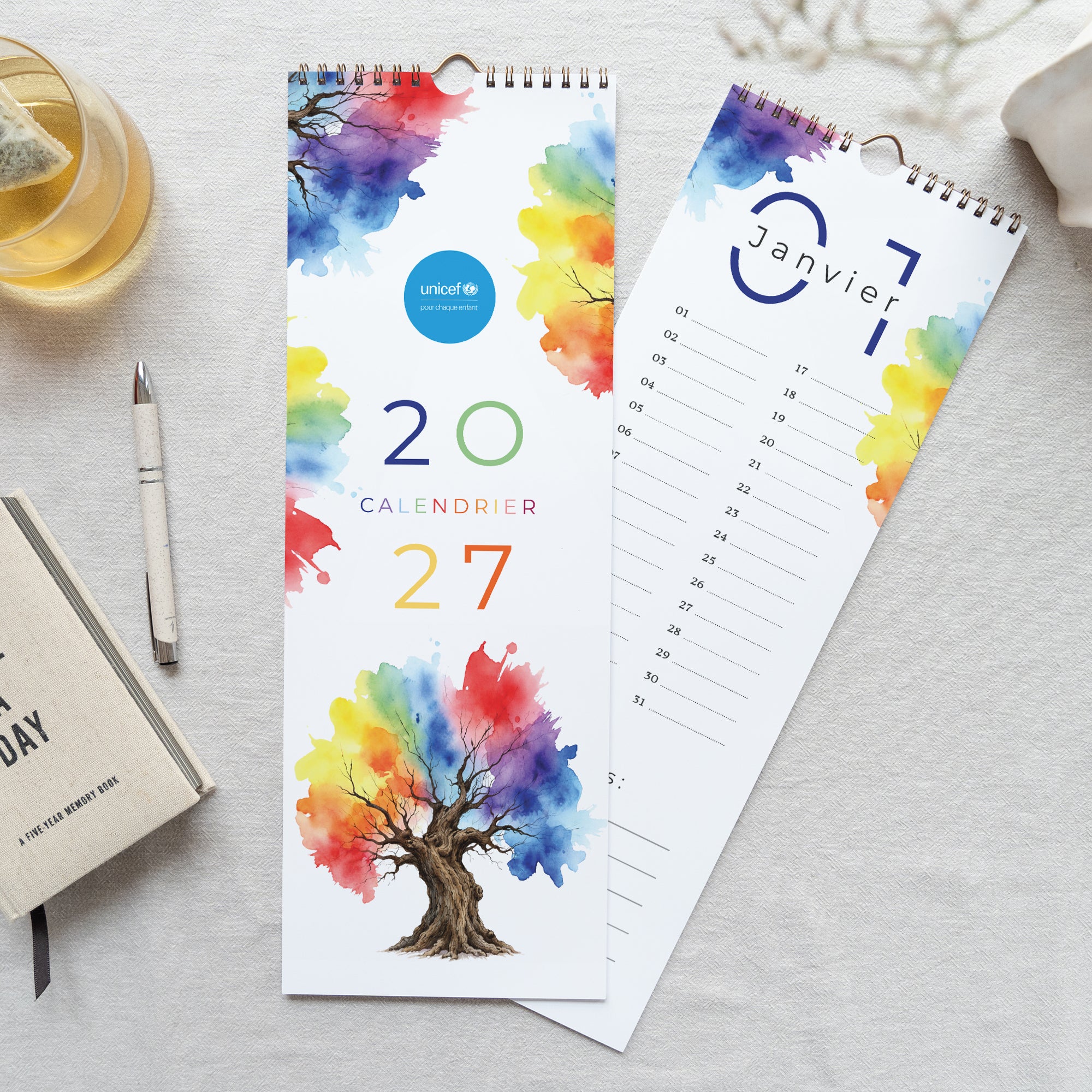 Arbre d’Harmonie | Vœux professionnels • Calendrier professionnel • 14,8 x 42 cm photo N° 1