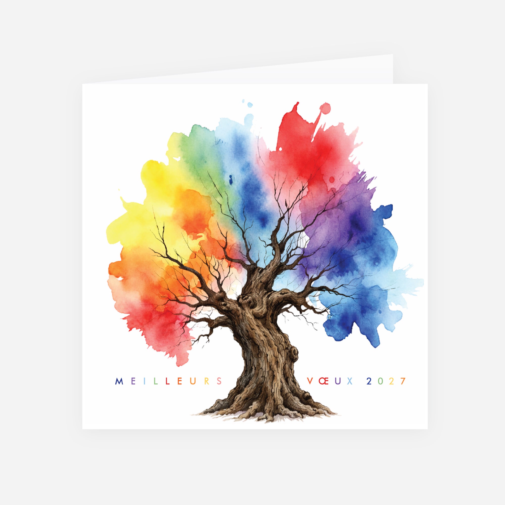 Arbre d’Harmonie | Vœux professionnels • Carte de voeux • Carré double photo N° 1