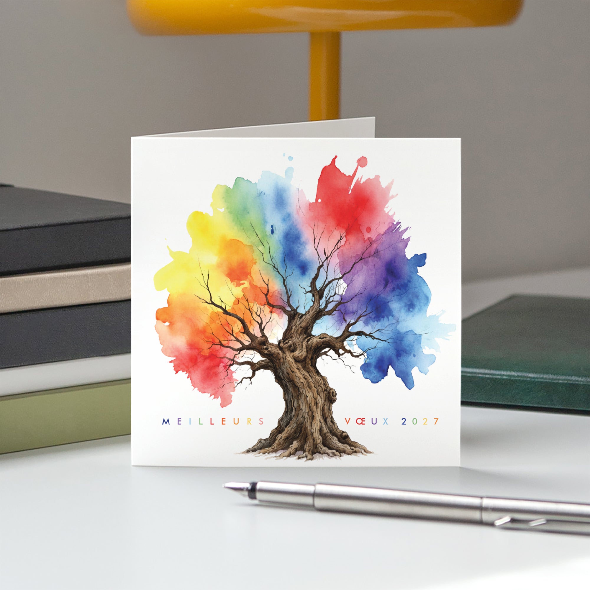 Arbre d’Harmonie | Vœux professionnels • Carte de voeux • Carré double photo N° 5