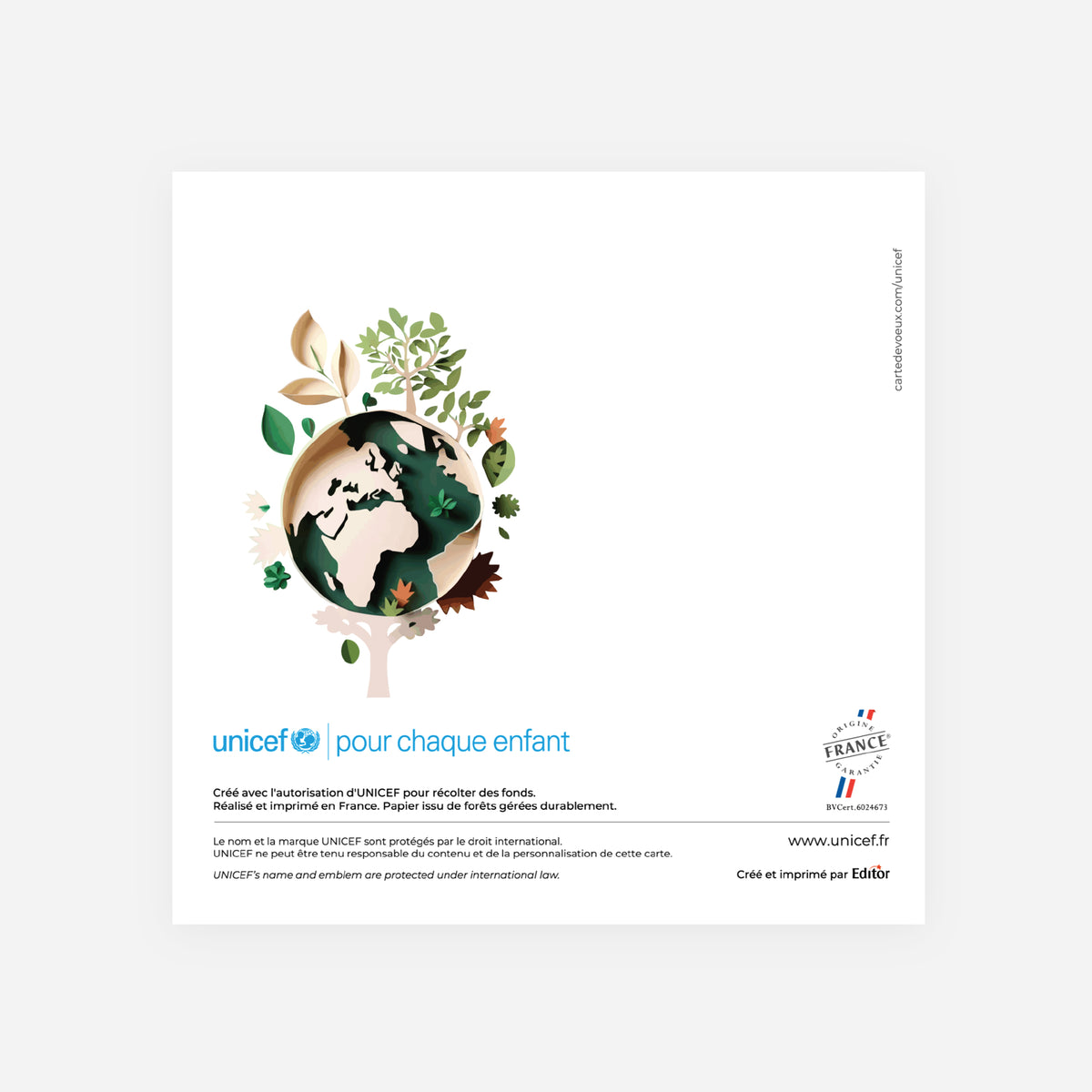 Terre de Liens | Vœux professionnels • Carte de voeux • Carrée pliable photo N° 3