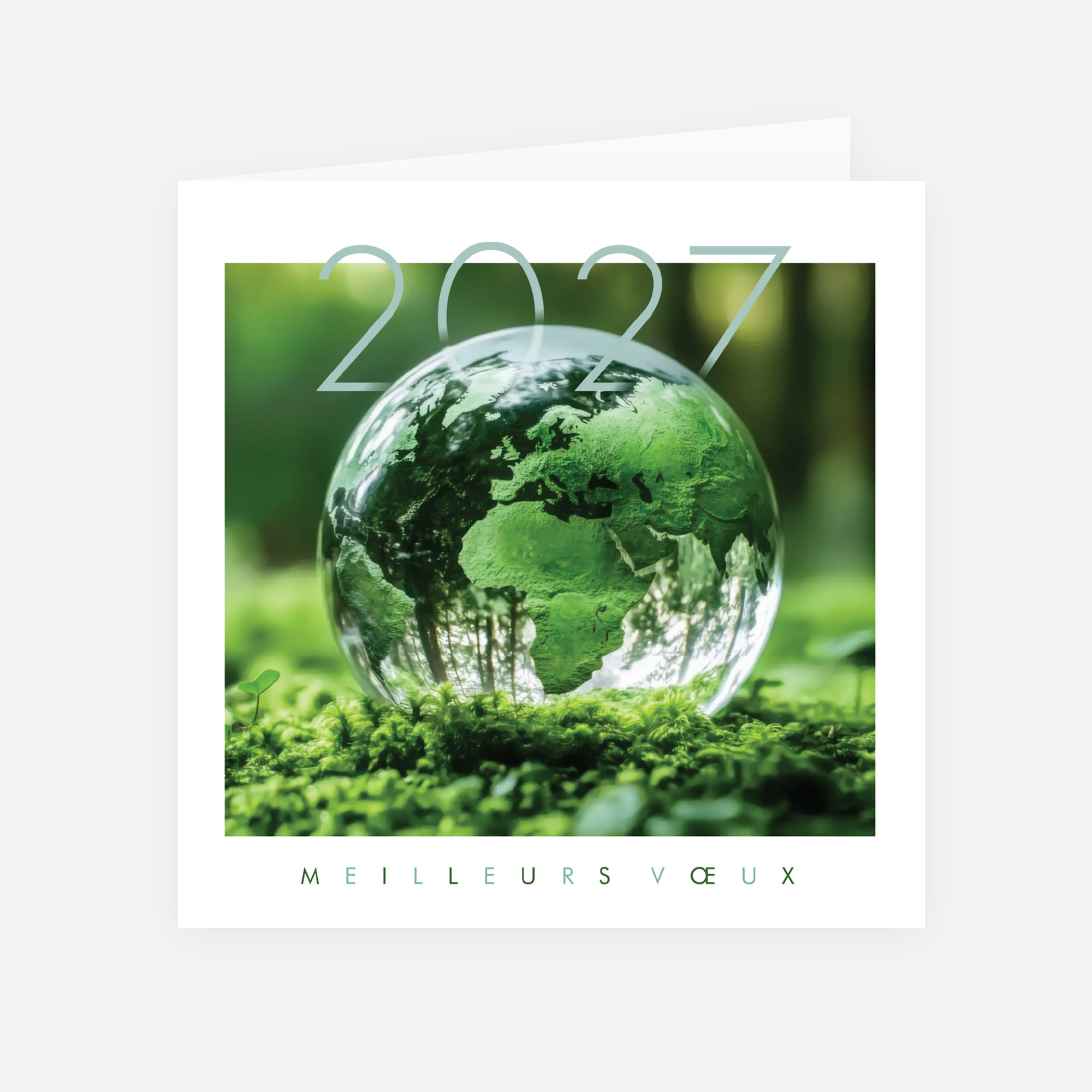 Demain en Vert | Vœux professionnels • Carte de voeux • Carré double photo N° 1