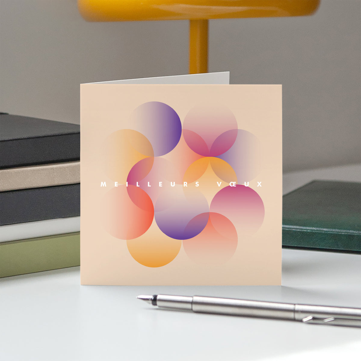 Fusion Chromatique | Vœux professionnels • Carte de voeux • Carrée pliable photo N° 5