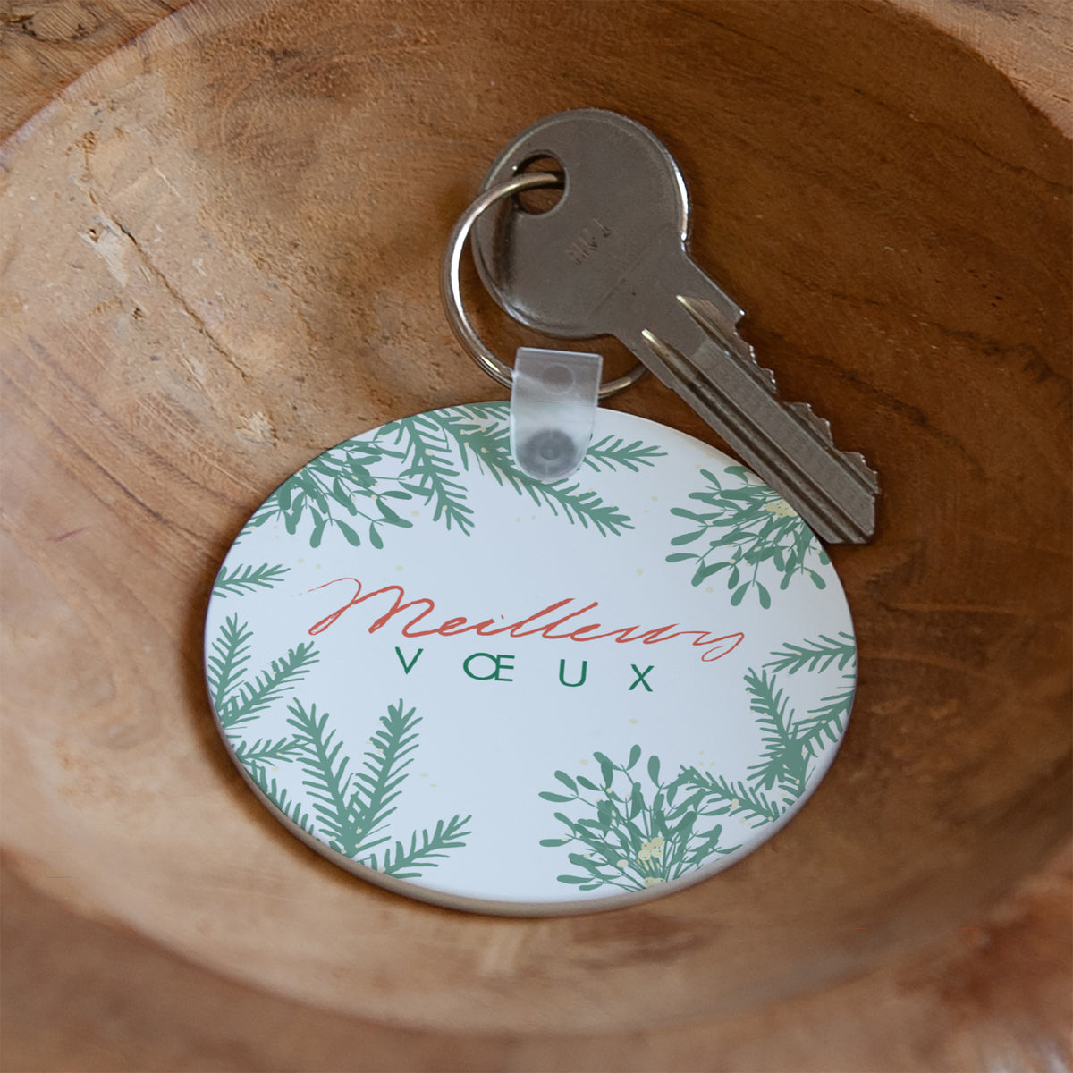 Noël Enchanté | Cadeau entreprise • Porte-clés • Rond photo N° 2
