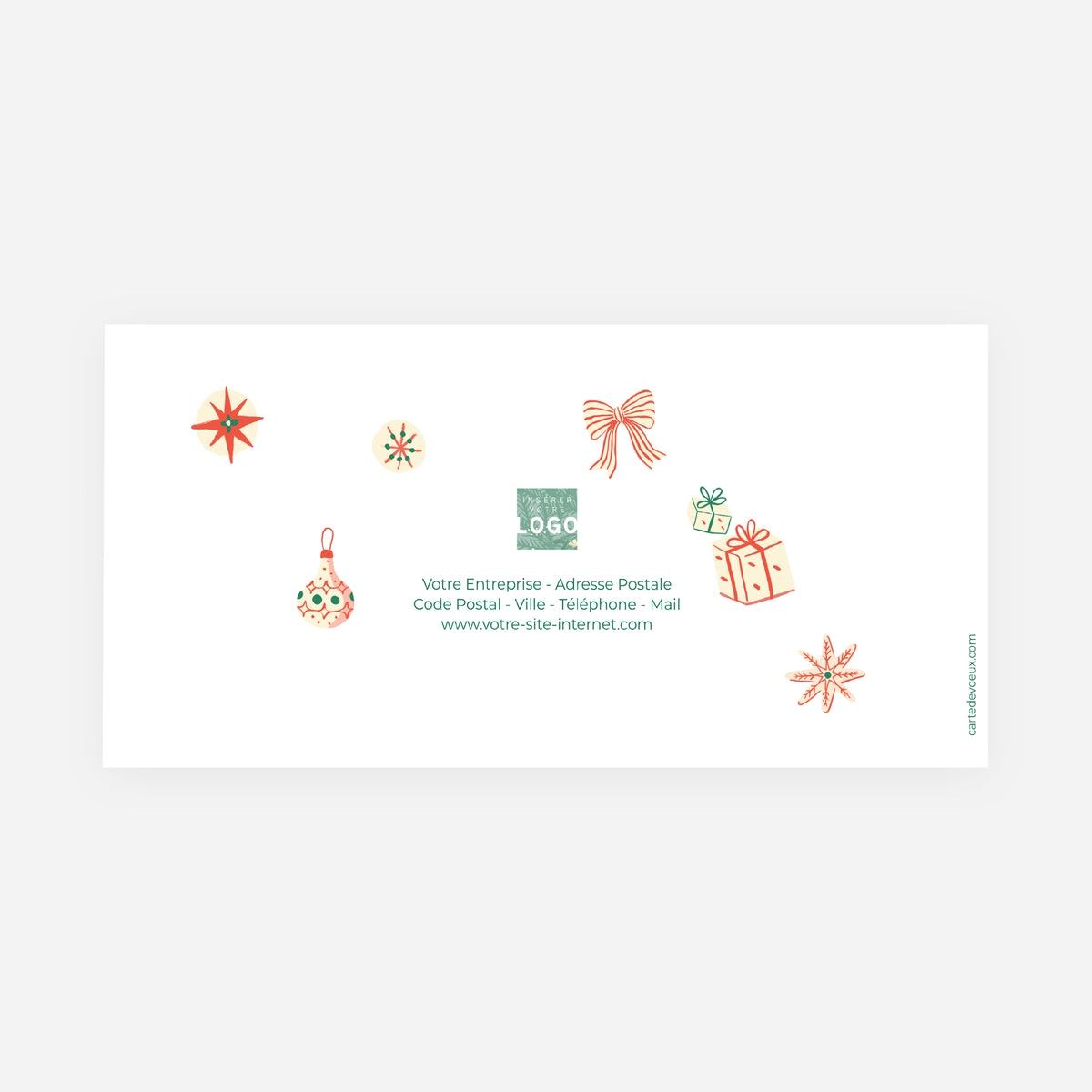 Noël Enchanté | Vœux professionnels • Carte de voeux • Panoramique pliable photo N° 3