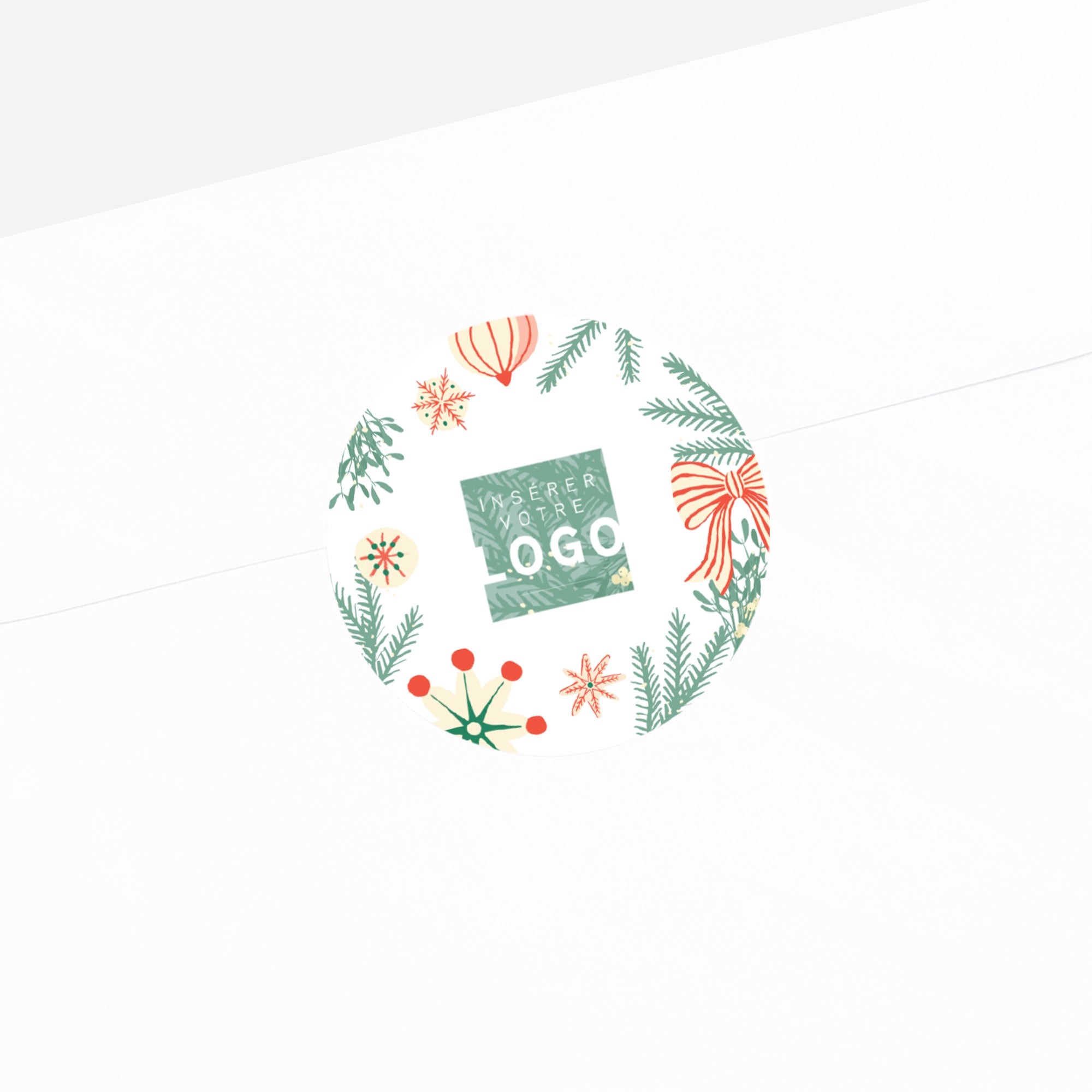 Noël Enchanté | Vœux professionnels • Sticker • Rond photo N° 2