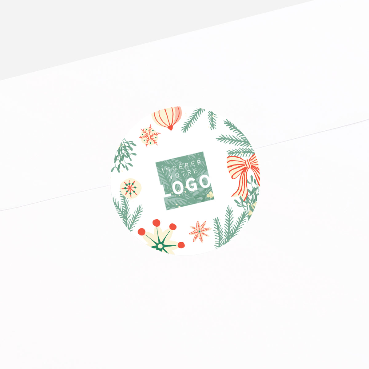 Noël Enchanté | Vœux professionnels • Sticker • Rond photo N° 2