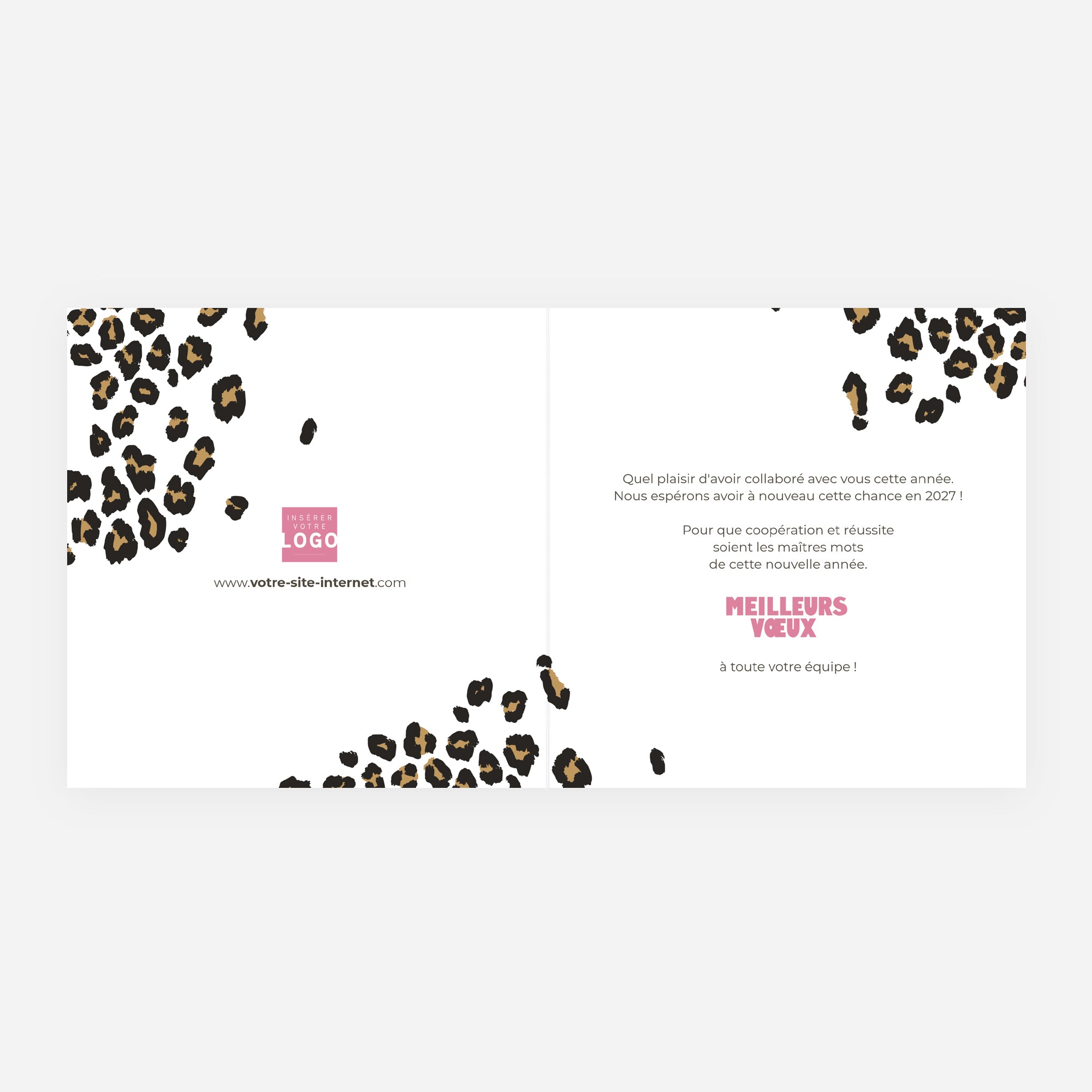 Esprit sauvage | Vœux professionnels • Carte de voeux • Carré double photo N° 2