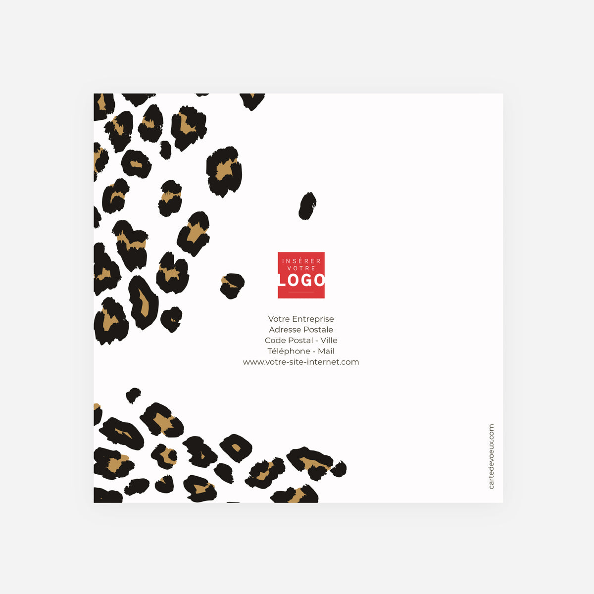 Jungle chic | Vœux professionnels • Carte de voeux • Carrée pliable photo N° 3