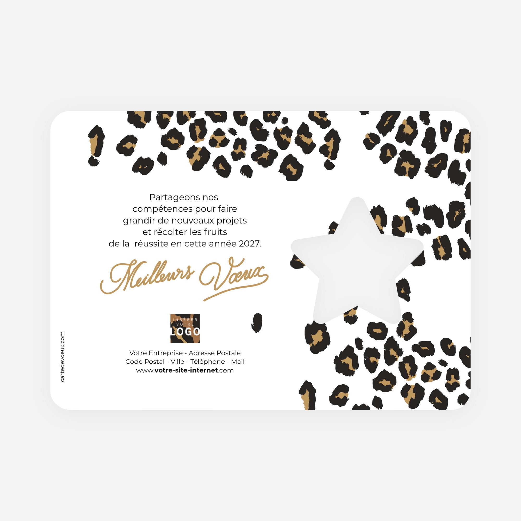 Style Sauvage | Vœux professionnels • Carte de voeux • Horizontal étoile photo N° 2