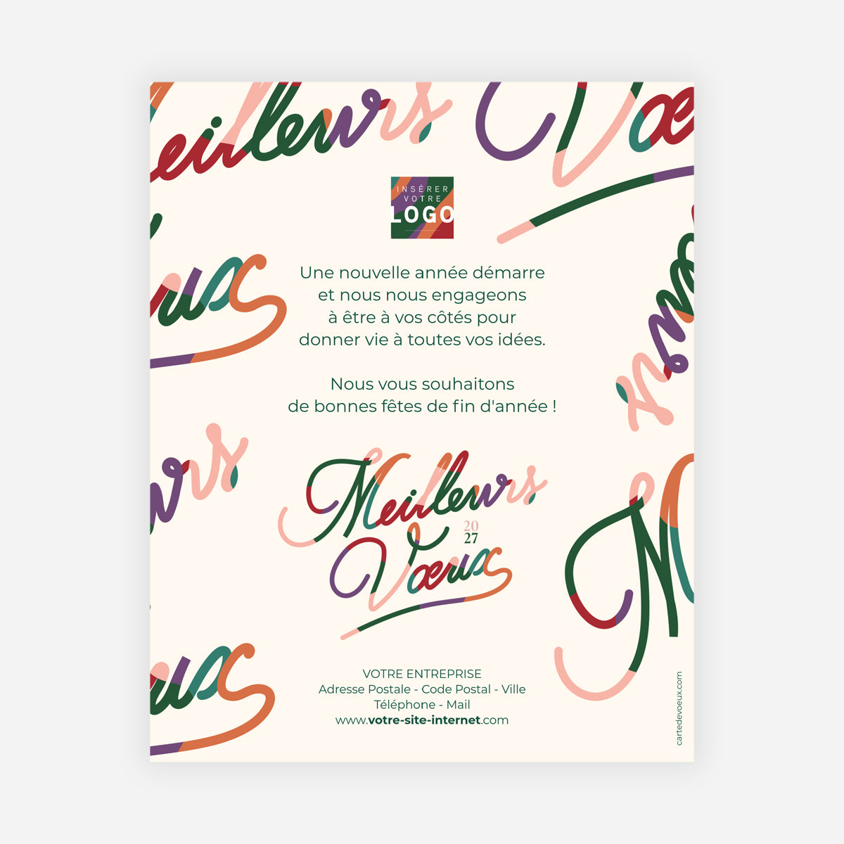 Vœux Calligraphiés | Vœux professionnels • Carte virtuelle • eCard Image photo N° 1