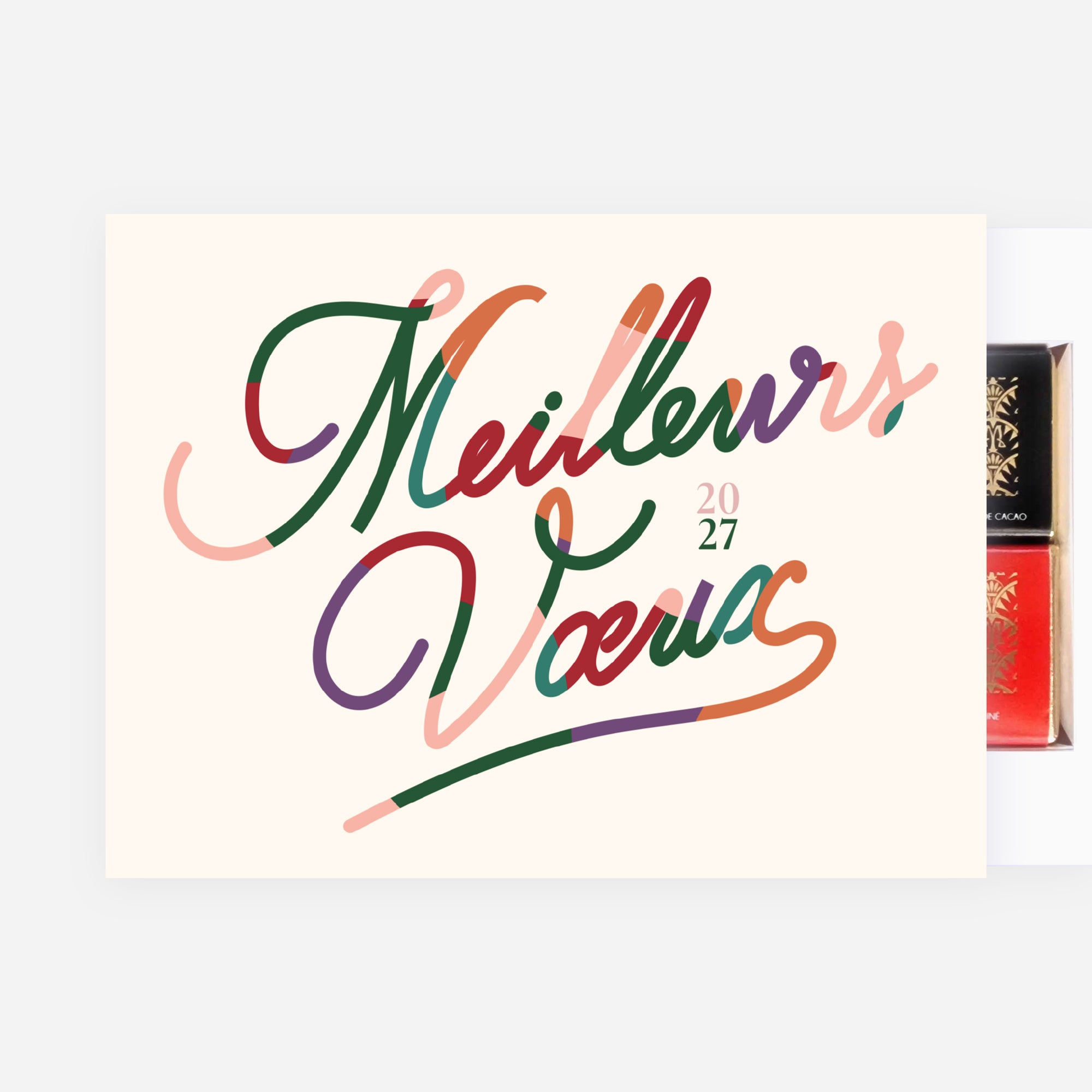 Vœux Calligraphiés | Vœux professionnels • Boite chocolat personnalisée • Maxim's de Paris photo N° 2