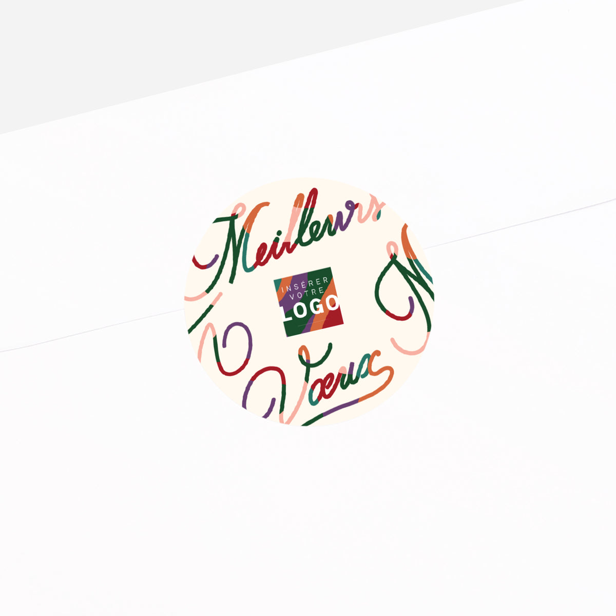 Vœux Calligraphiés | Vœux professionnels • Sticker • Rond photo N° 2