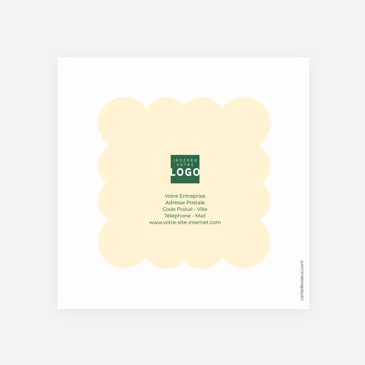 Chic Pastel | Vœux professionnels • Carte de voeux • Carrée pliable photo N° 3