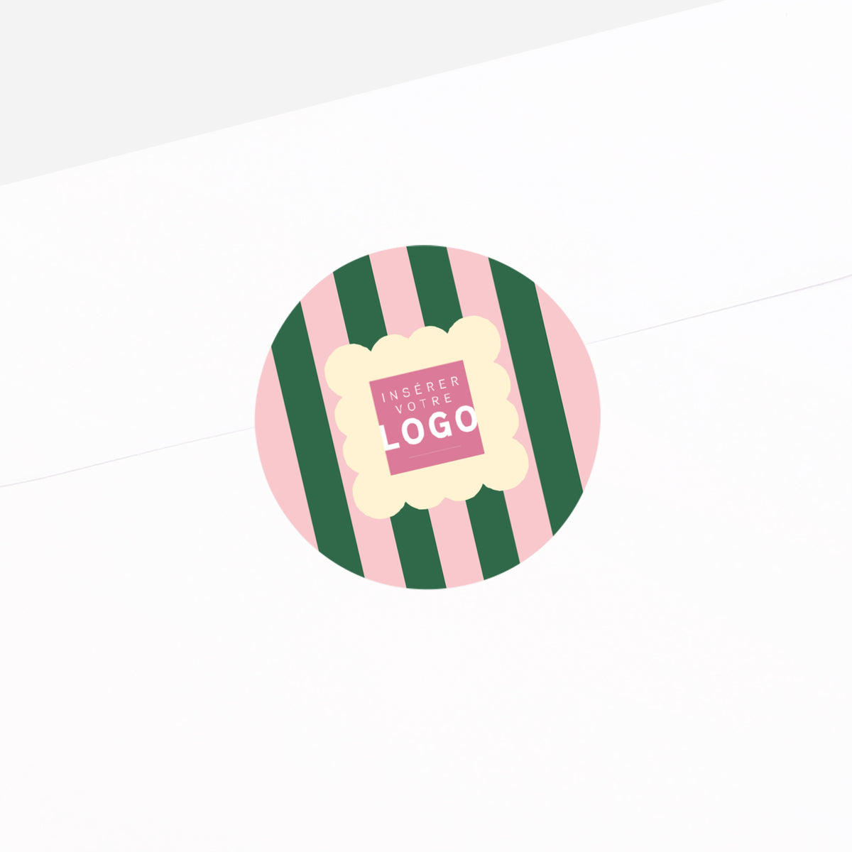 Chic Pastel | Vœux professionnels • Sticker • Rond photo N° 2
