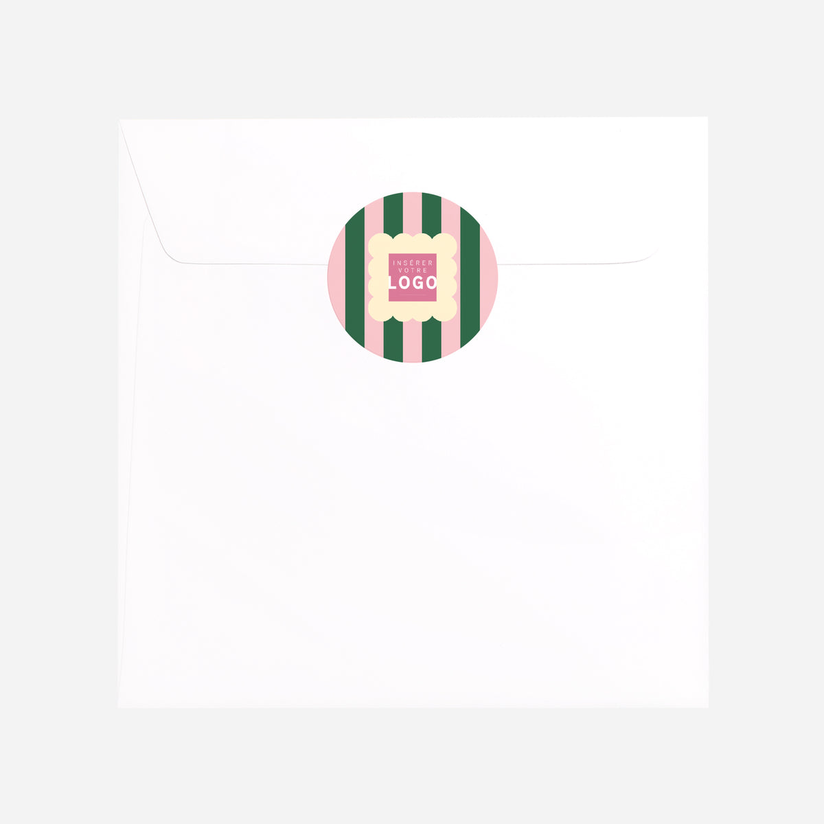 Chic Pastel | Vœux professionnels • Sticker • Rond photo N° 3