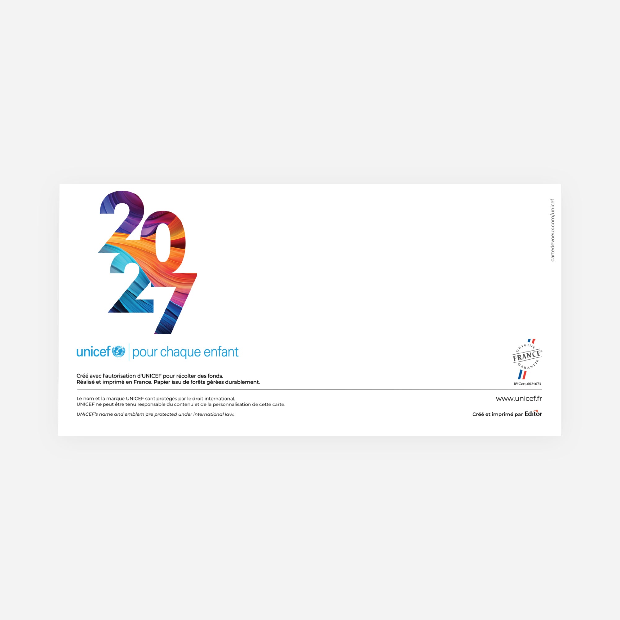 Vagues de Couleur | Vœux professionnels • Carte de voeux • Panoramique pliable photo N° 3